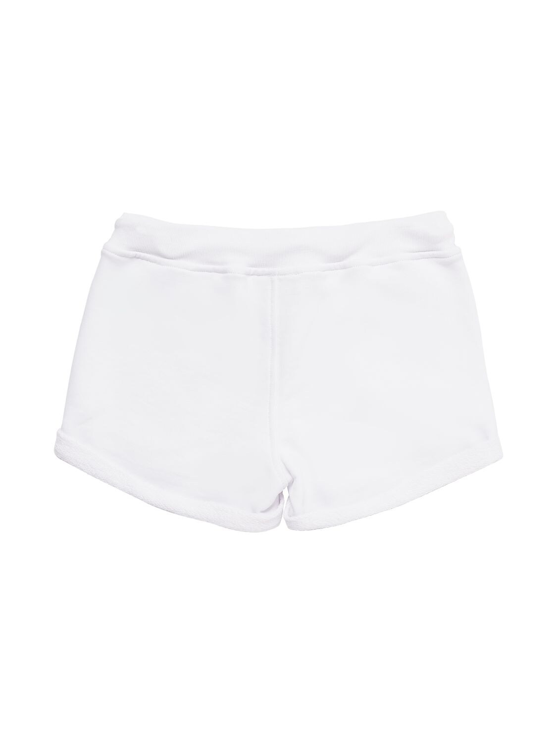 Shop Dsquared2 Logo Print Cotton Sweat Shorts In White