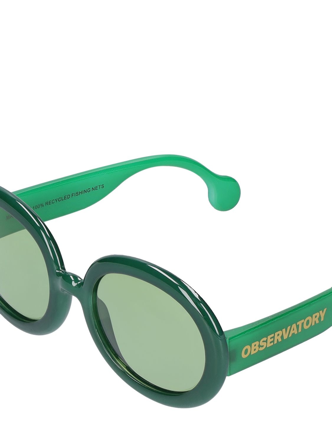 Shop The Animals Observatory Recycled Econyl Sunglasses In Green