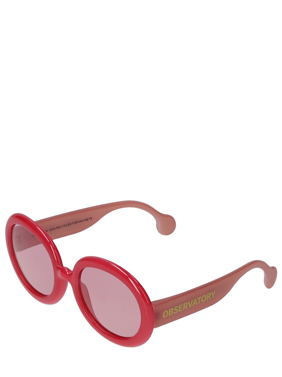 Shop The Animals Observatory Recycled Econyl Sunglasses In Fuchsia