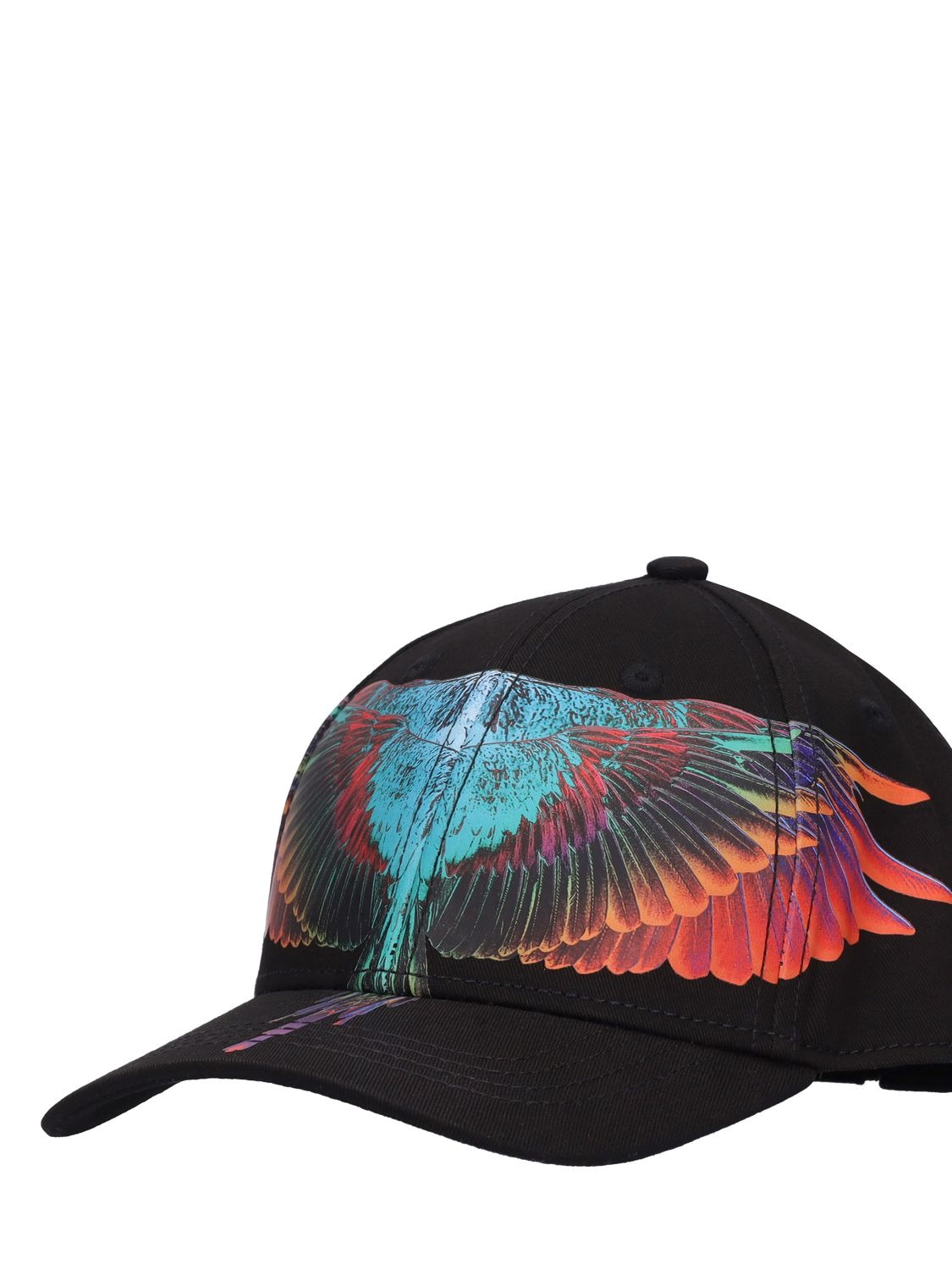 Shop Marcelo Burlon County Of Milan Wings Cotton Gabardine Baseball Hat In Black