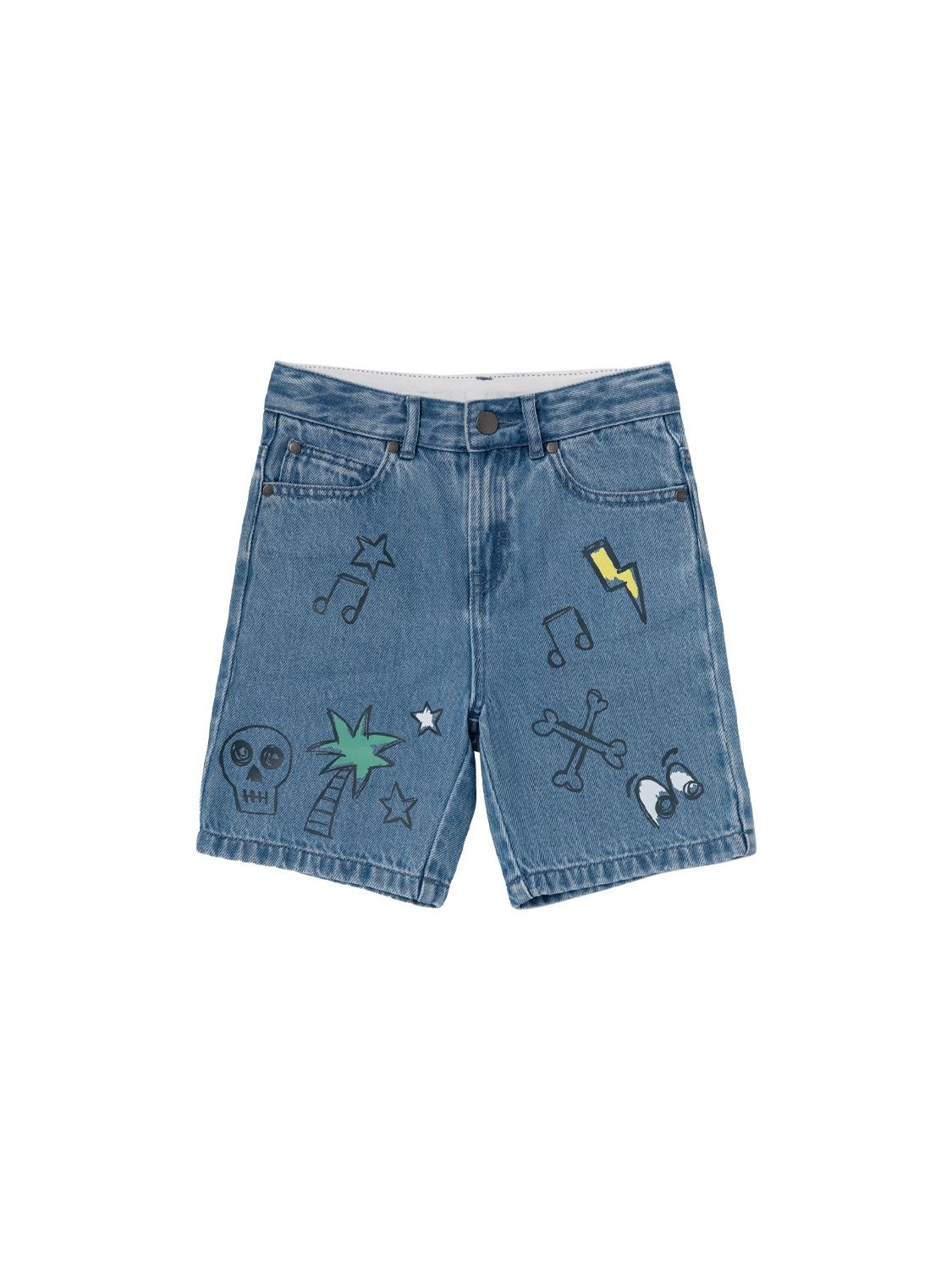 Stella Mccartney Kids Teen Boys Blue Cotton Denim Shorts