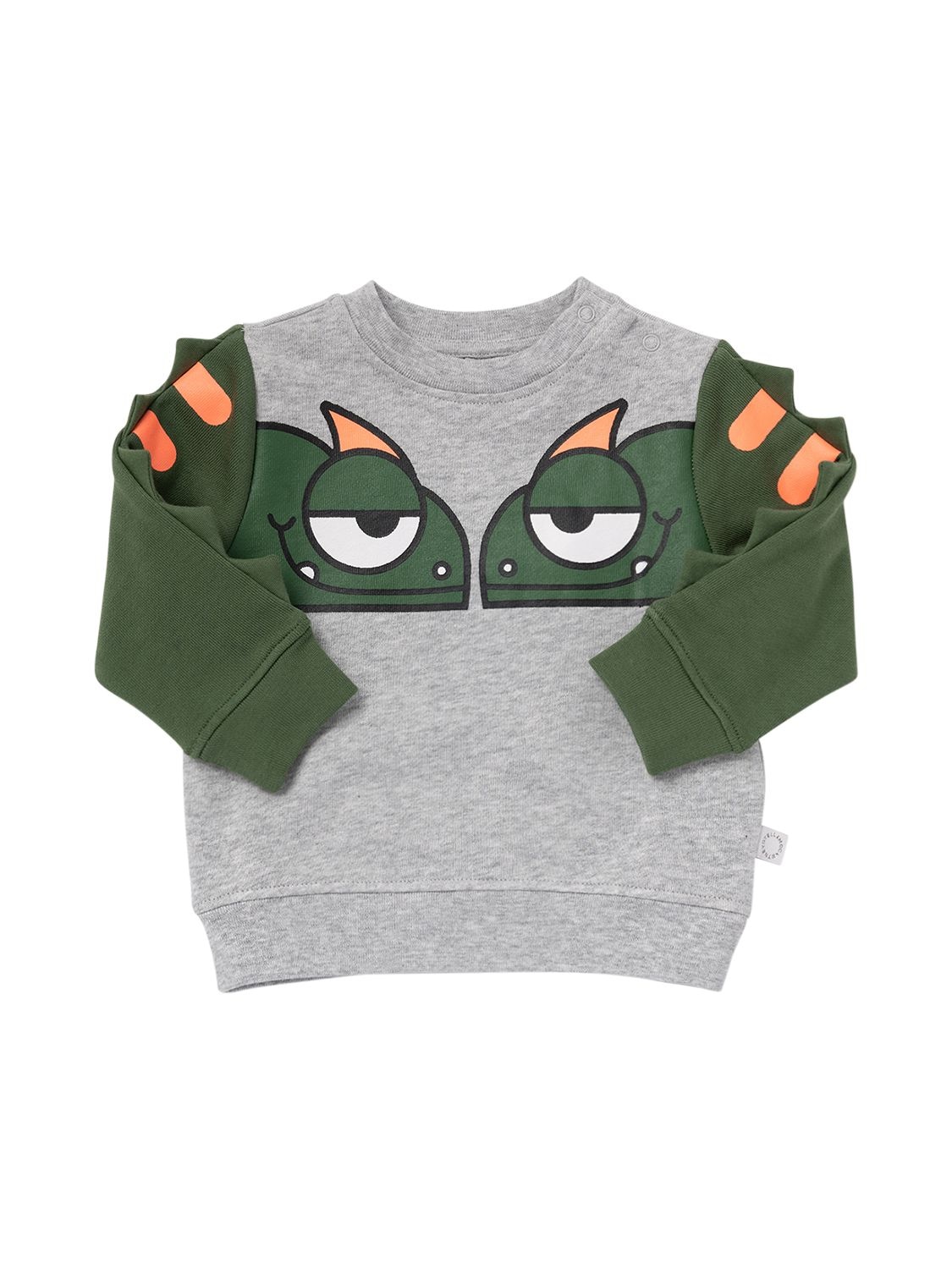 Stella Mccartney Kids' Chameleon Organic Cotton Sweatshirt In Gray