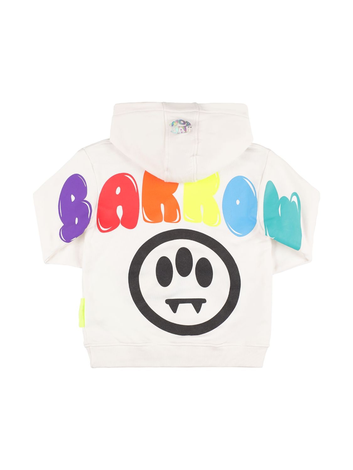 Barrow Kids' Printed Cotton Sweatshirt Hoodie In White
