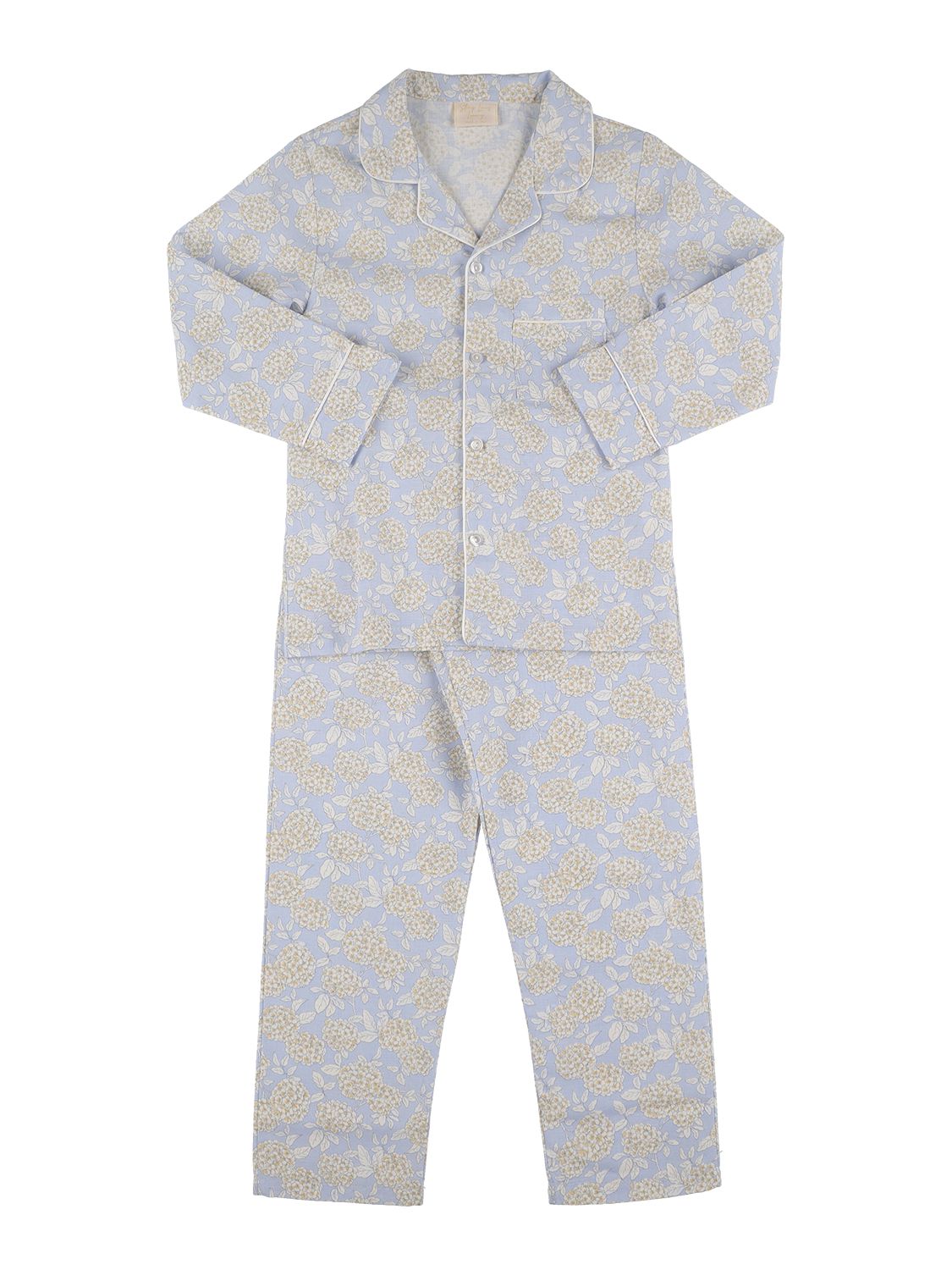 Pigiama In Cotone E Lino Stampato