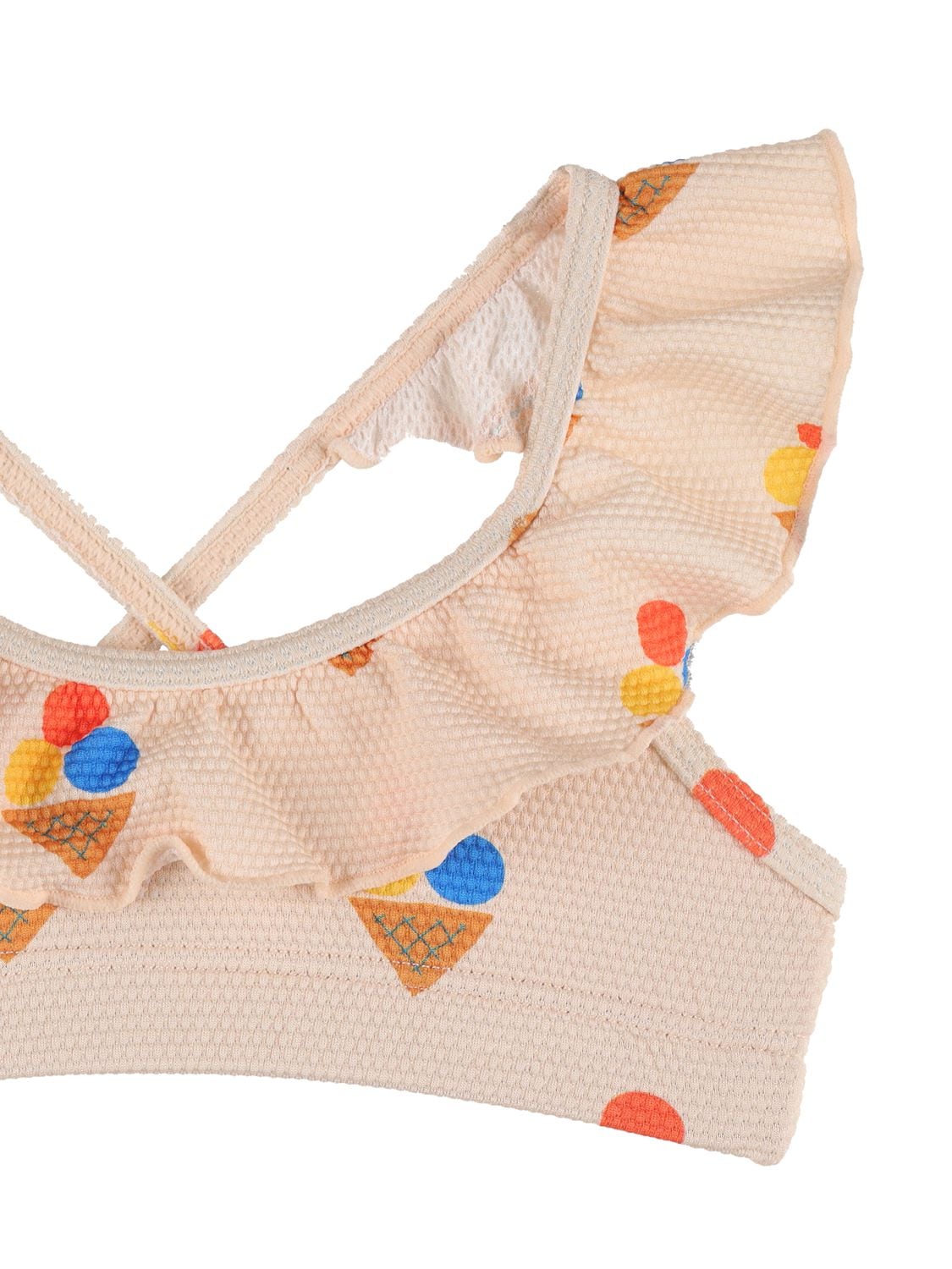 Tiny Cottons Ice Cream Print Lycra Bikini In Off White