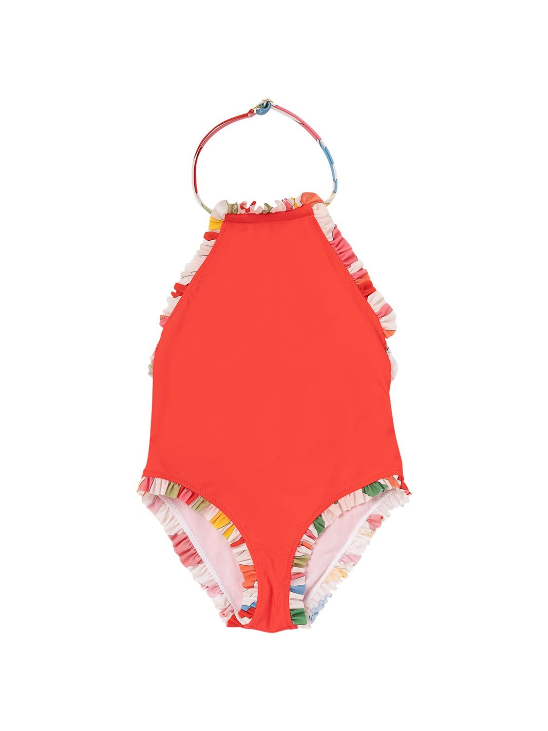 Pucci Kids' One Piece Lycra Swimsuit In Red
