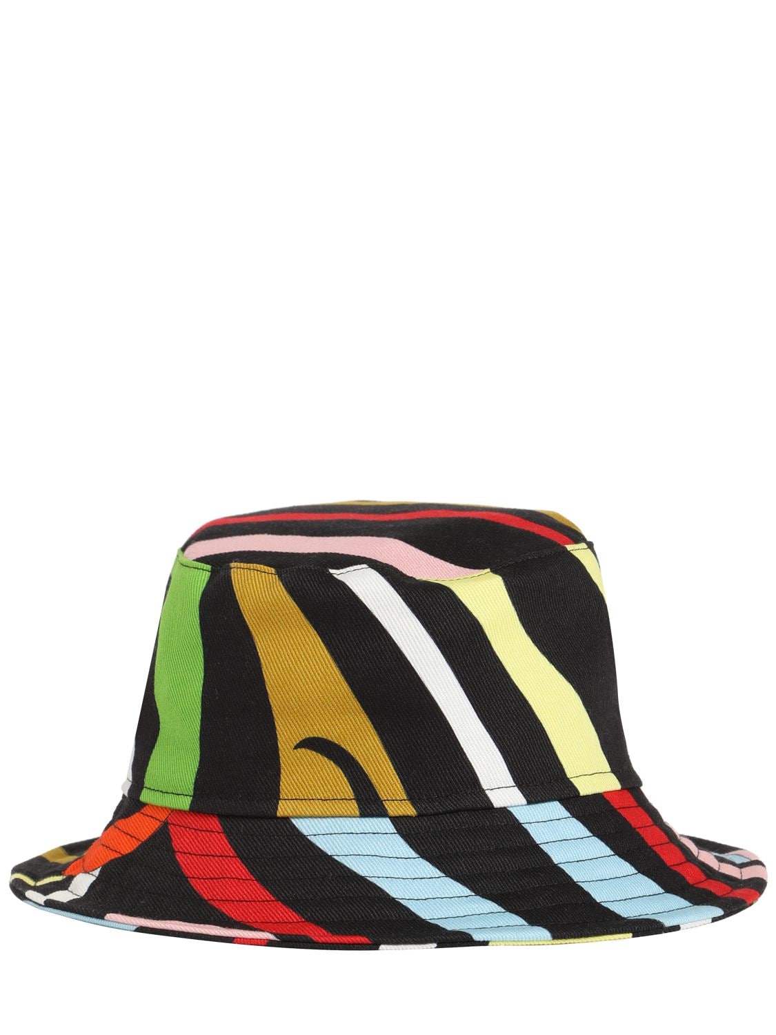 Pucci Kids' Printed Cotton Gabardine Bucket Hat In Multicolor
