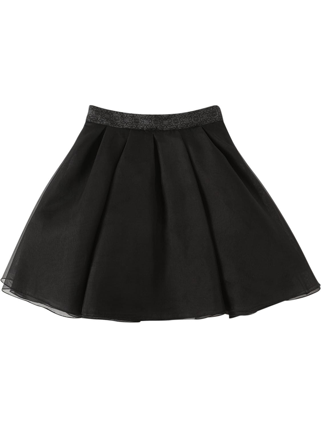 Elie Saab Kids' Silk Skirt In Black