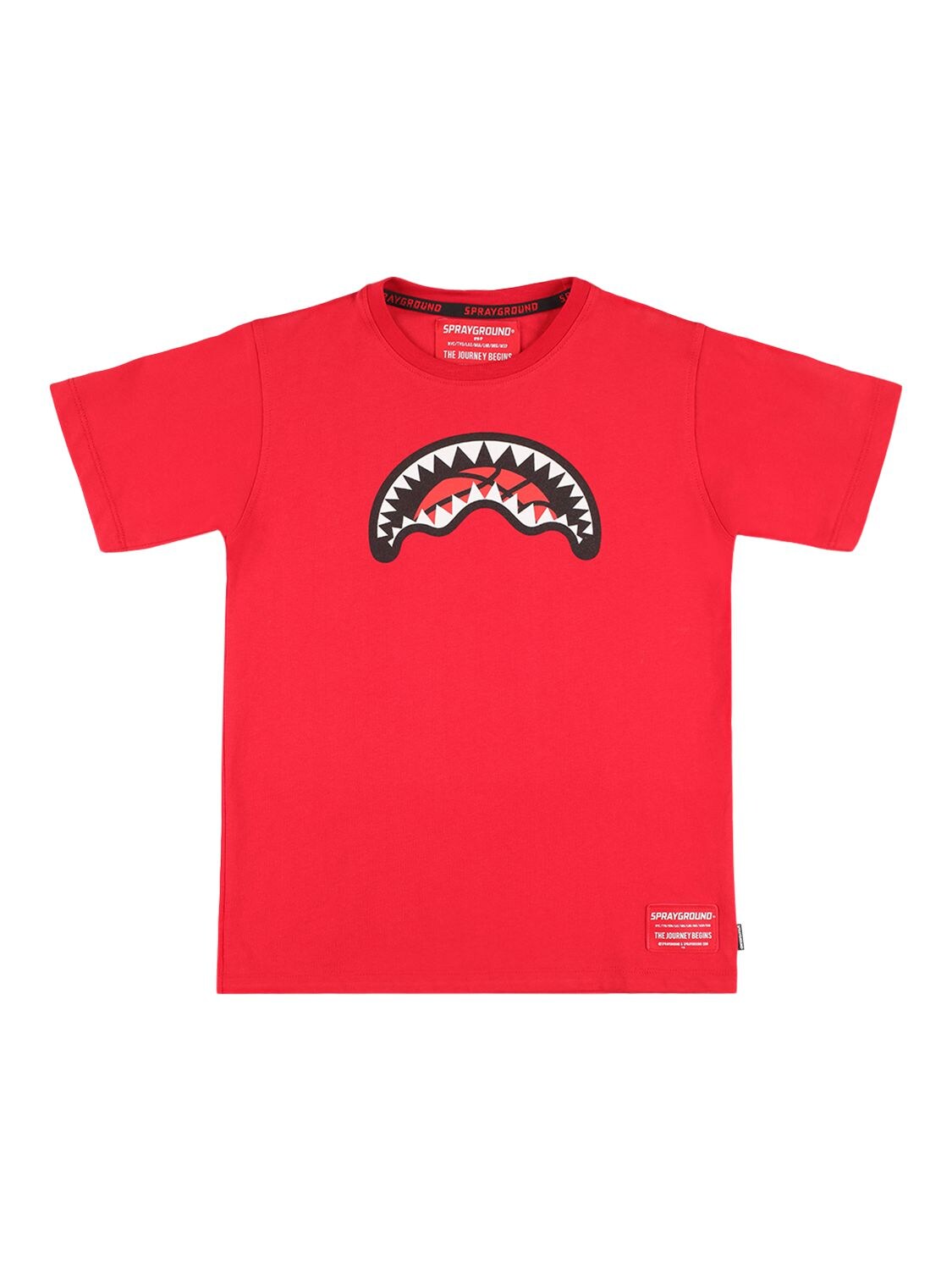 Sprayground Kids' Printed Cotton Jersey T-shirt In Red