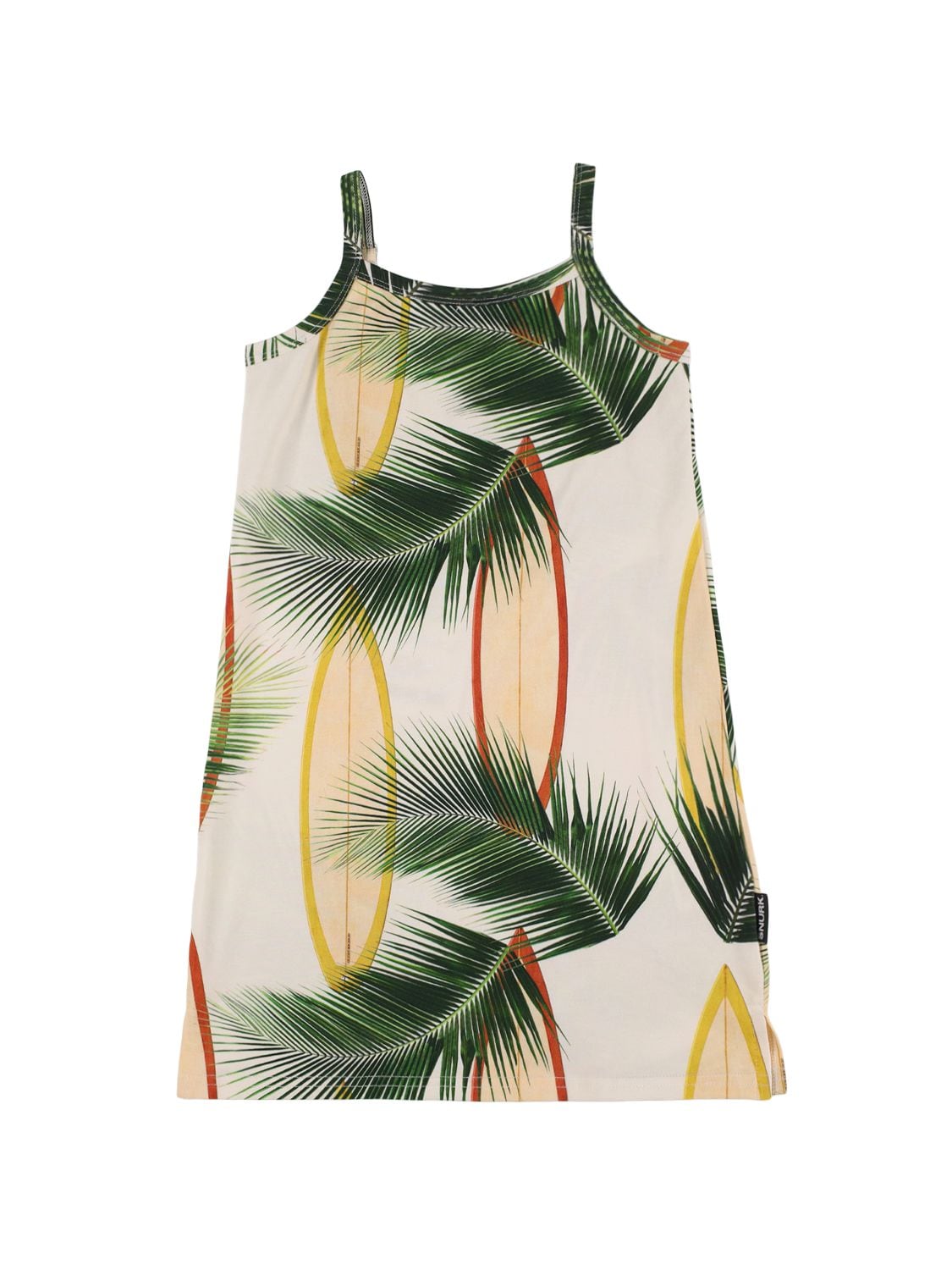 Snurk Kids' Surf Print Organic Cotton Dress In Multicolor