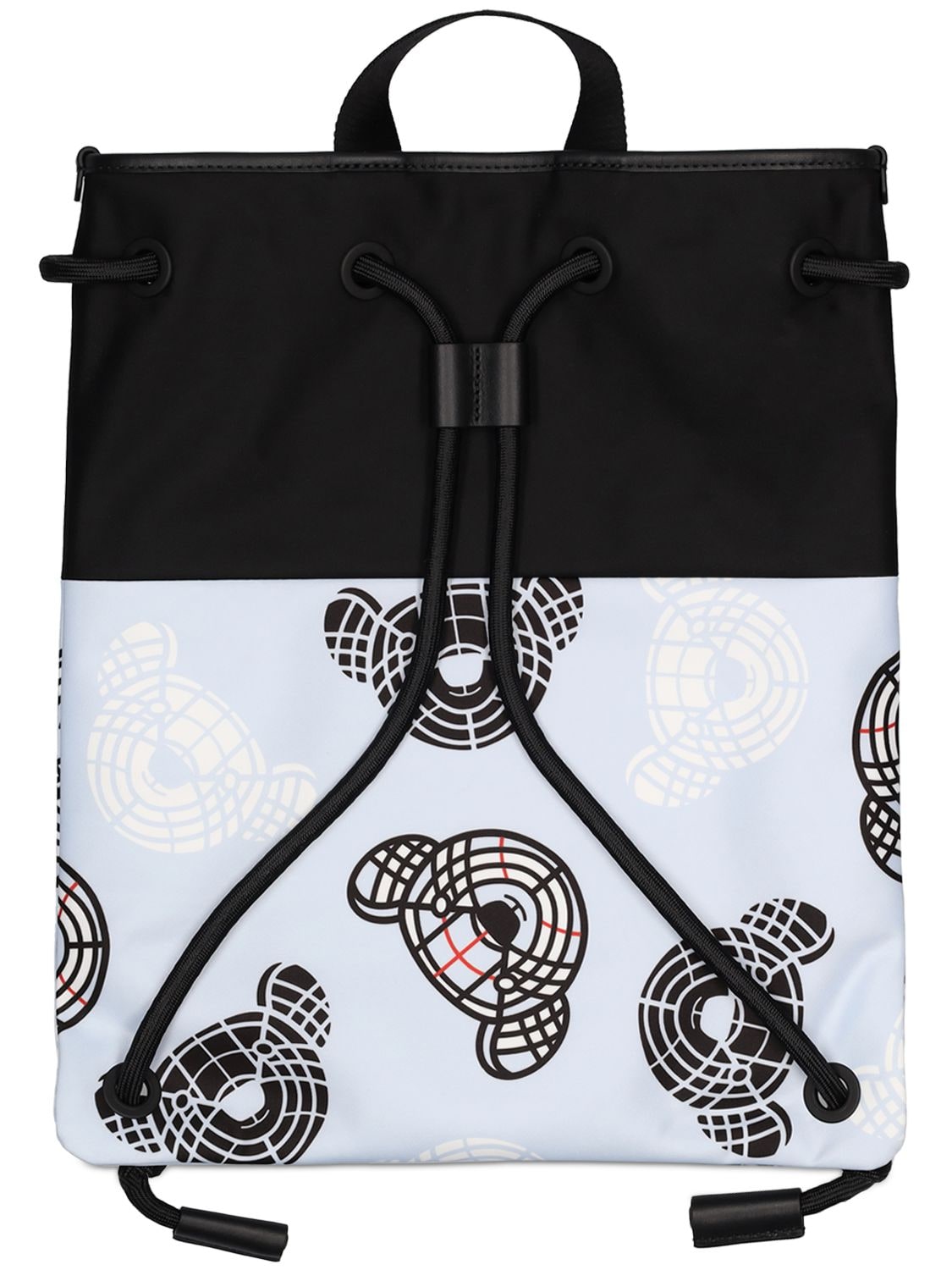 Burberry Bear Print Nylon Backpack In Hellblau,schwarz