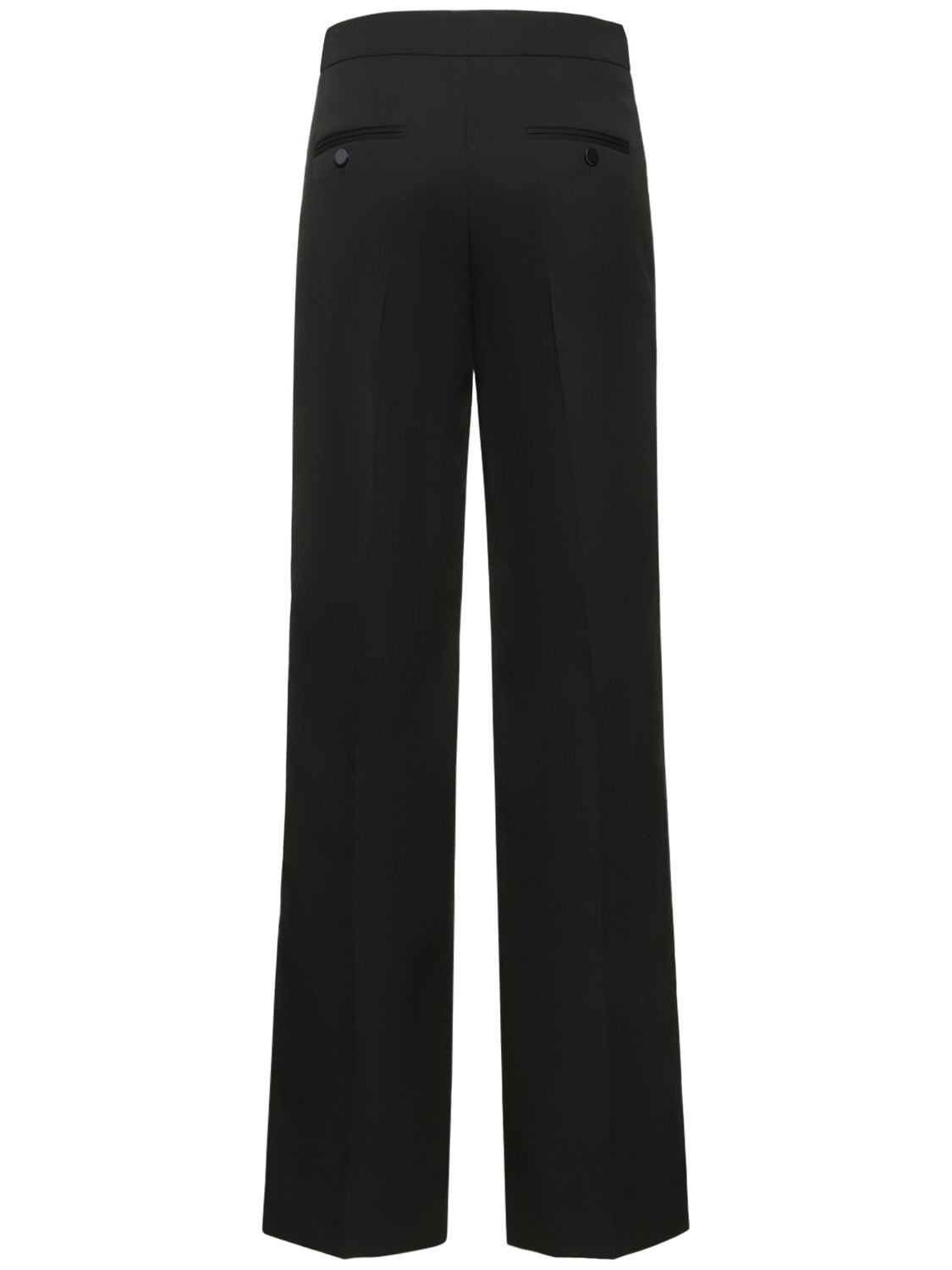 Shop Isabel Marant Scarly Wool Straight Pants In Black