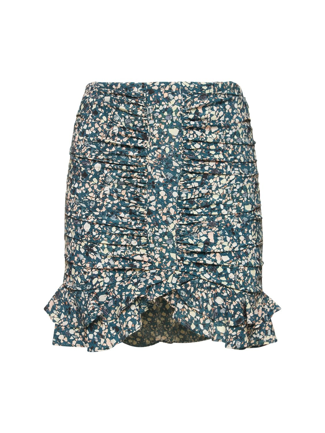 ISABEL MARANT MILENDI PRINTED STRETCH SILK MINI SKIRT