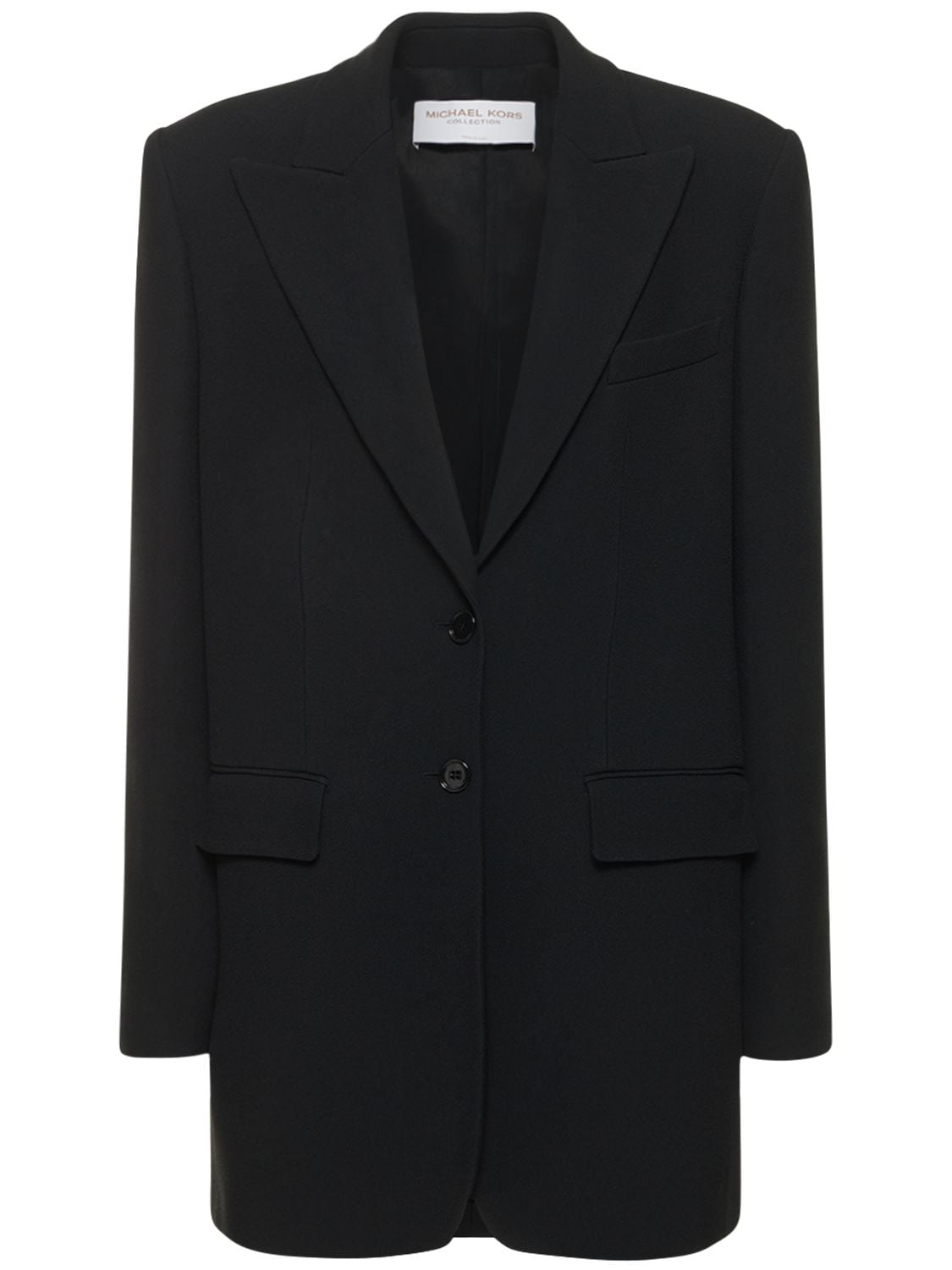 Michael Kors Crepe Blazer In Black