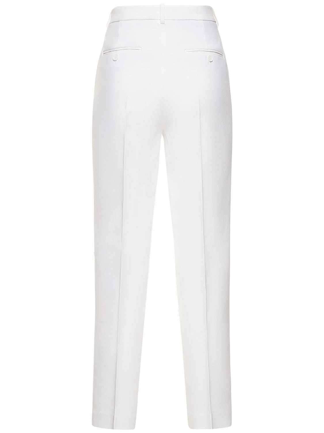Shop Michael Kors Serge Mid Waist Straight Pants In White