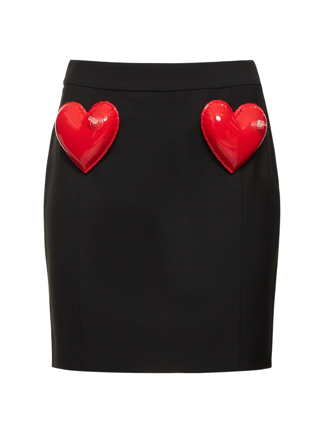 Gabardine Stretch Heart Mini Skirt – WOMEN > CLOTHING > SKIRTS