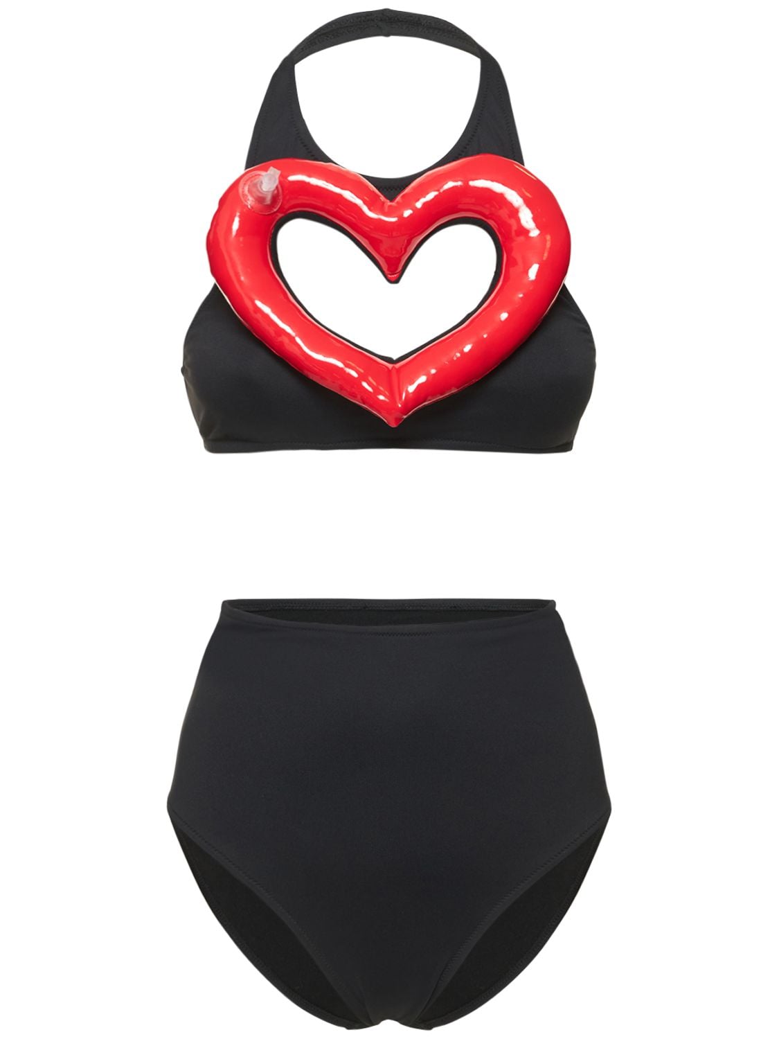 Lief tweede Assimileren Moschino Lycra Heart Bikini Set In Black | ModeSens