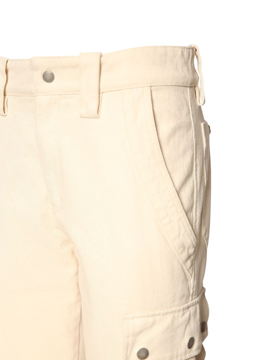 Isabel Marant Elodie Cotton Cargo Pants In Ecru | ModeSens