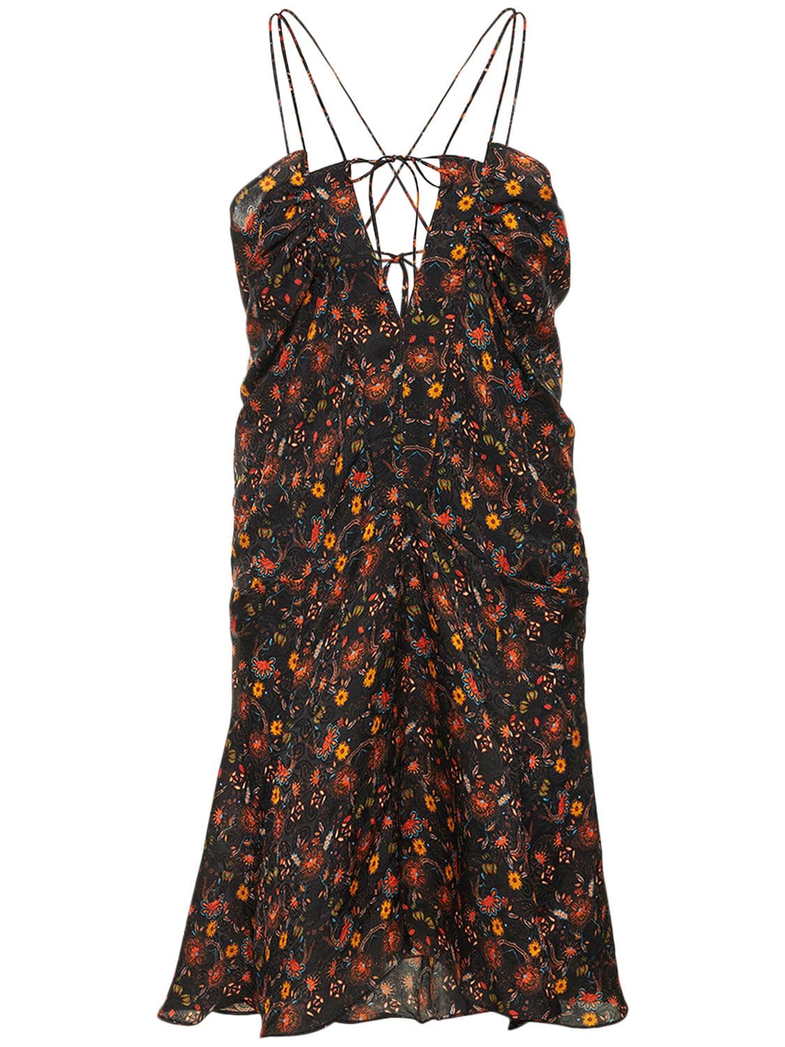 ISABEL MARANT PRESLY PRINTED SILK BLEND MINI DRESS