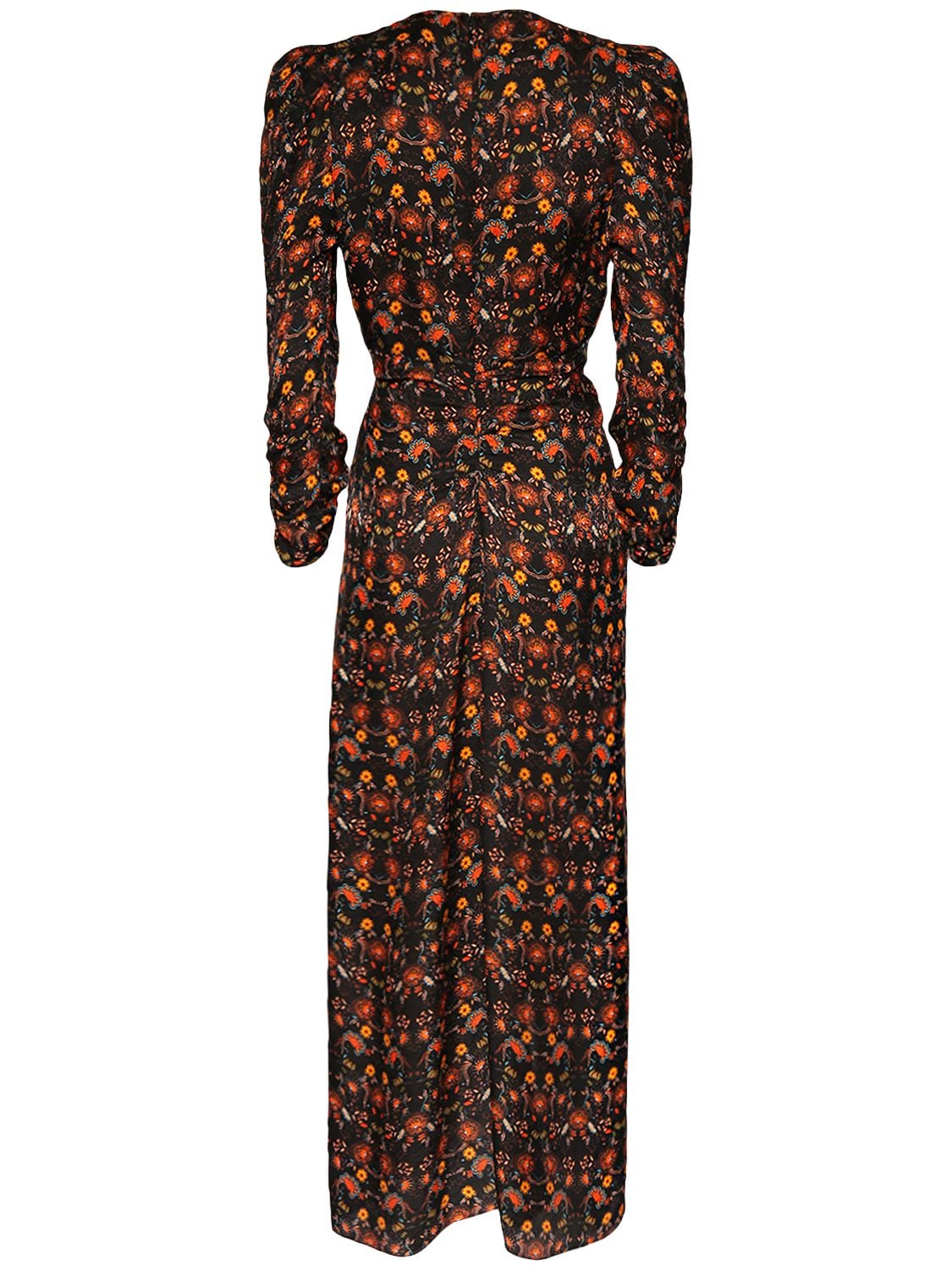 Isabel Marant Albini Printed Jacquard Midi Dress In Black | ModeSens