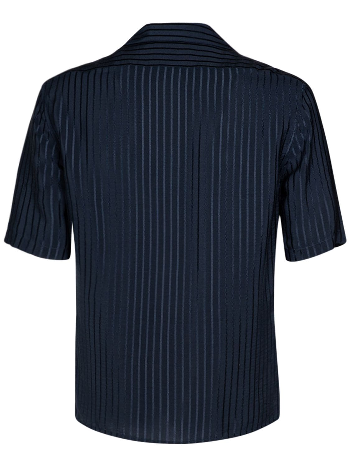 Shop Saint Laurent Silk Shirt In Blue