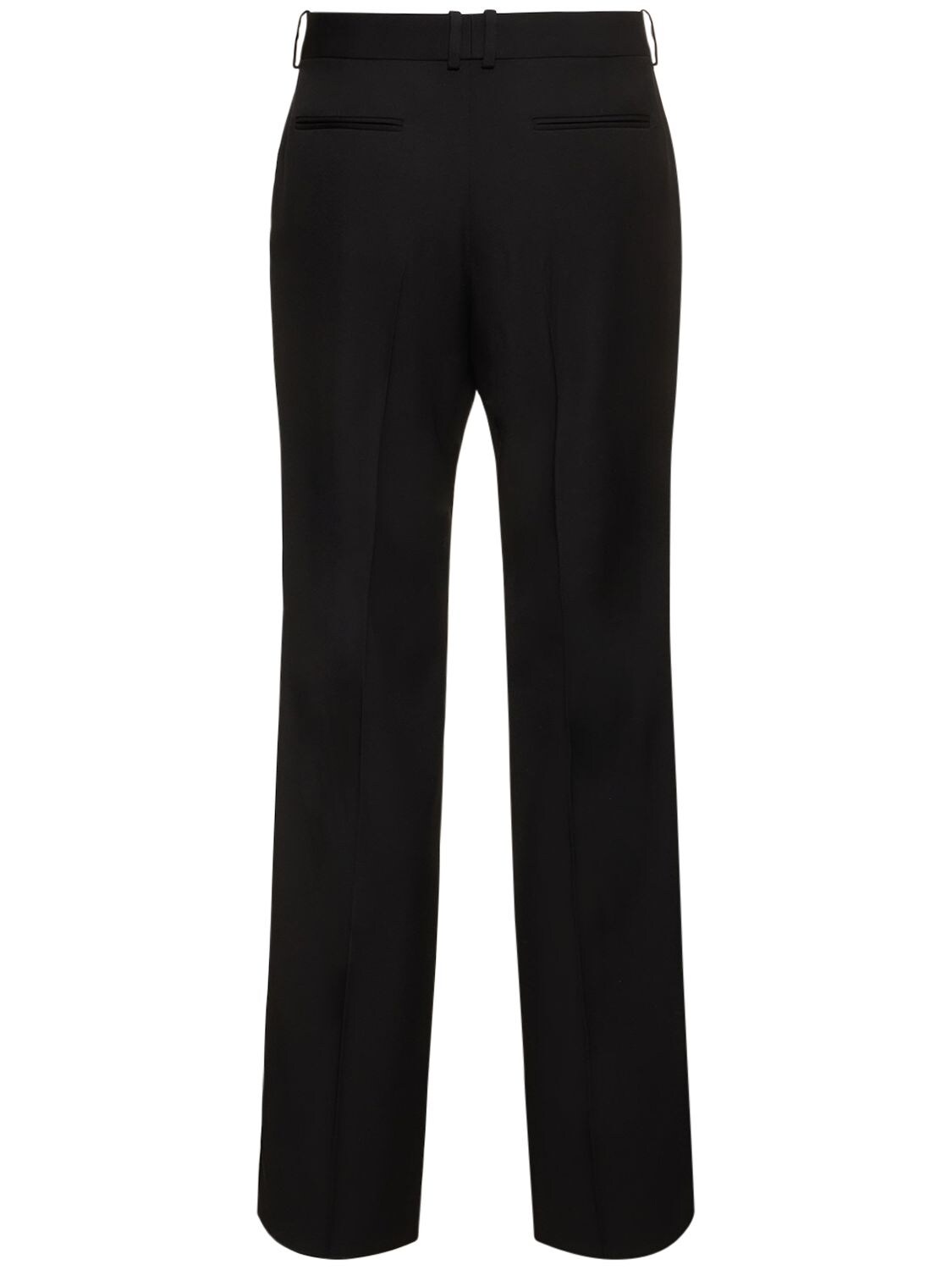 Shop Saint Laurent Wool Pants In Black