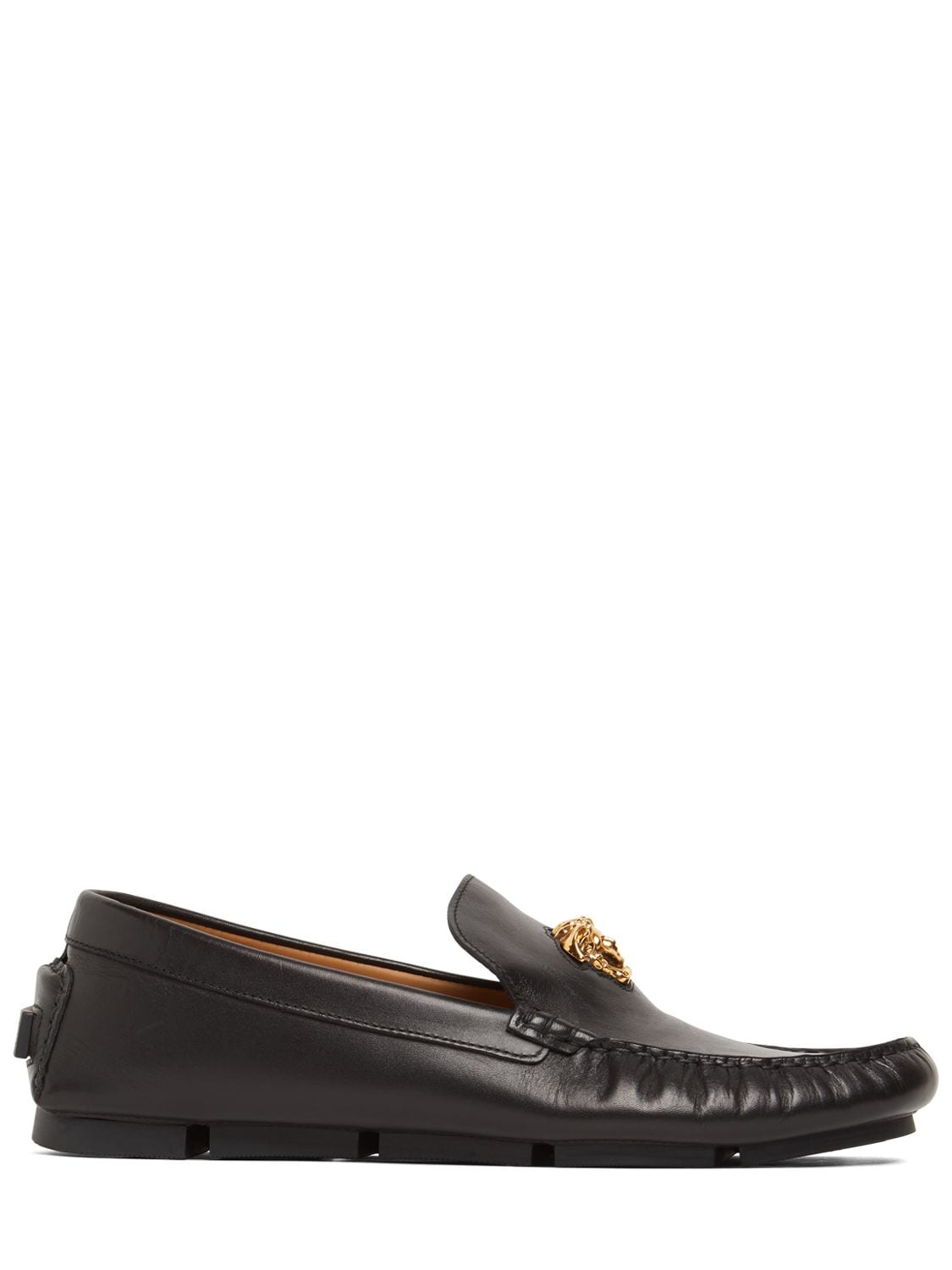 VERSACE Medusa Leather Driver Loafers
