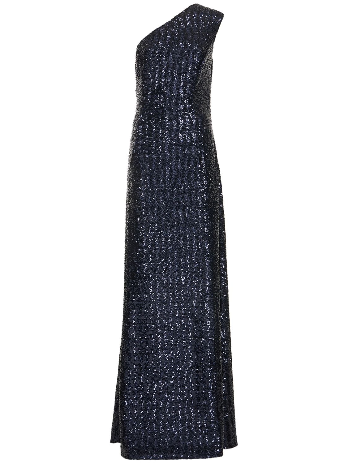 MICHAEL KORS COLLECTION Sequined Jersey One Shoulder Dress