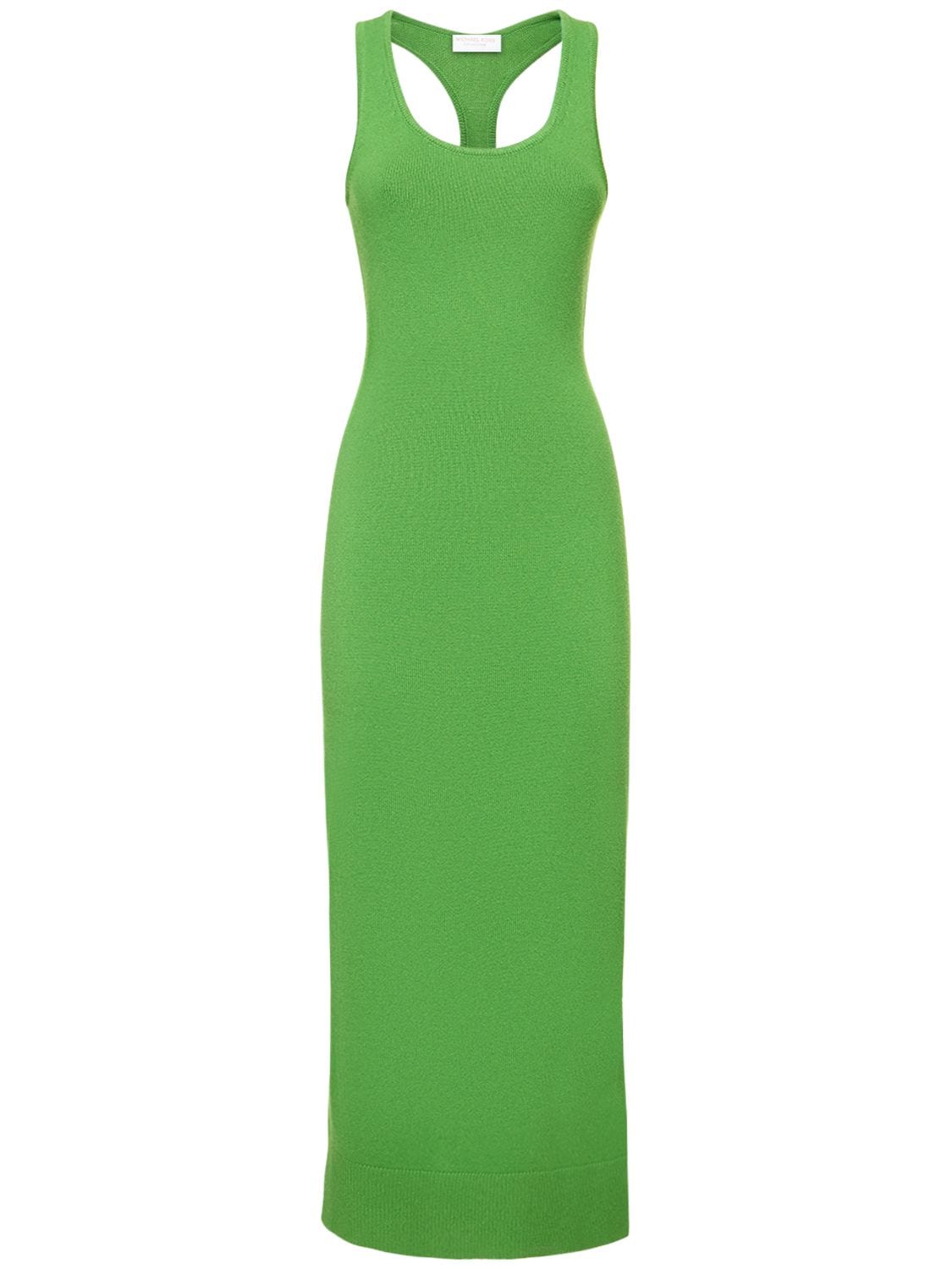 Michael Kors Cashmere Blend Tank Dress In Green