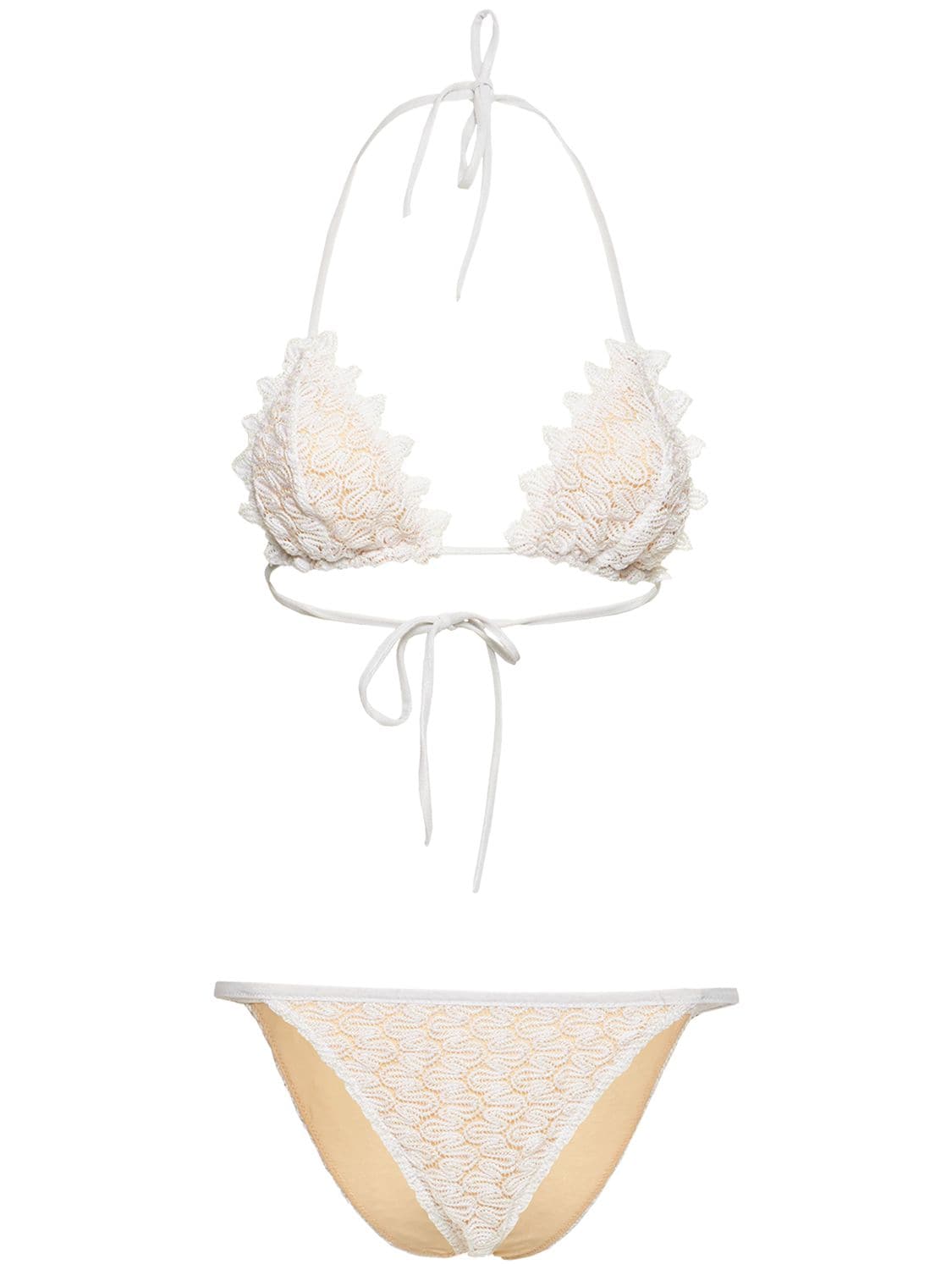 Lace Knit Triangle Bikini Set – WOMEN > CLOTHING > SWIMWEAR