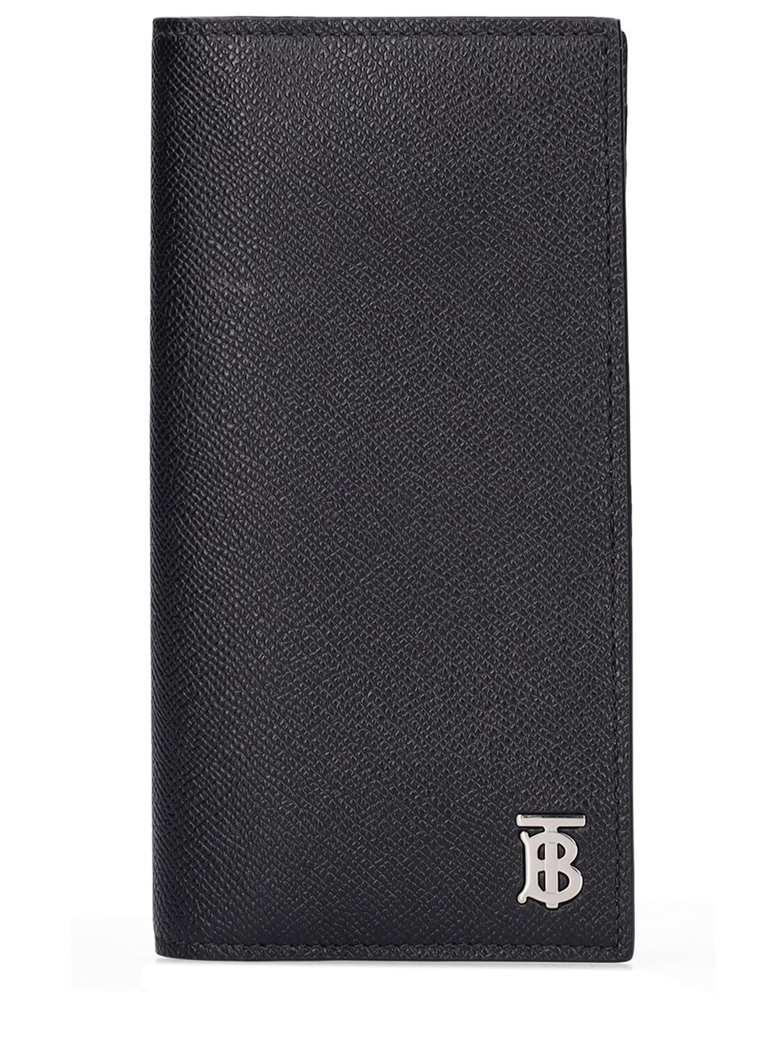 Burberry Cavendish Grained Leather Wallet In Black | ModeSens