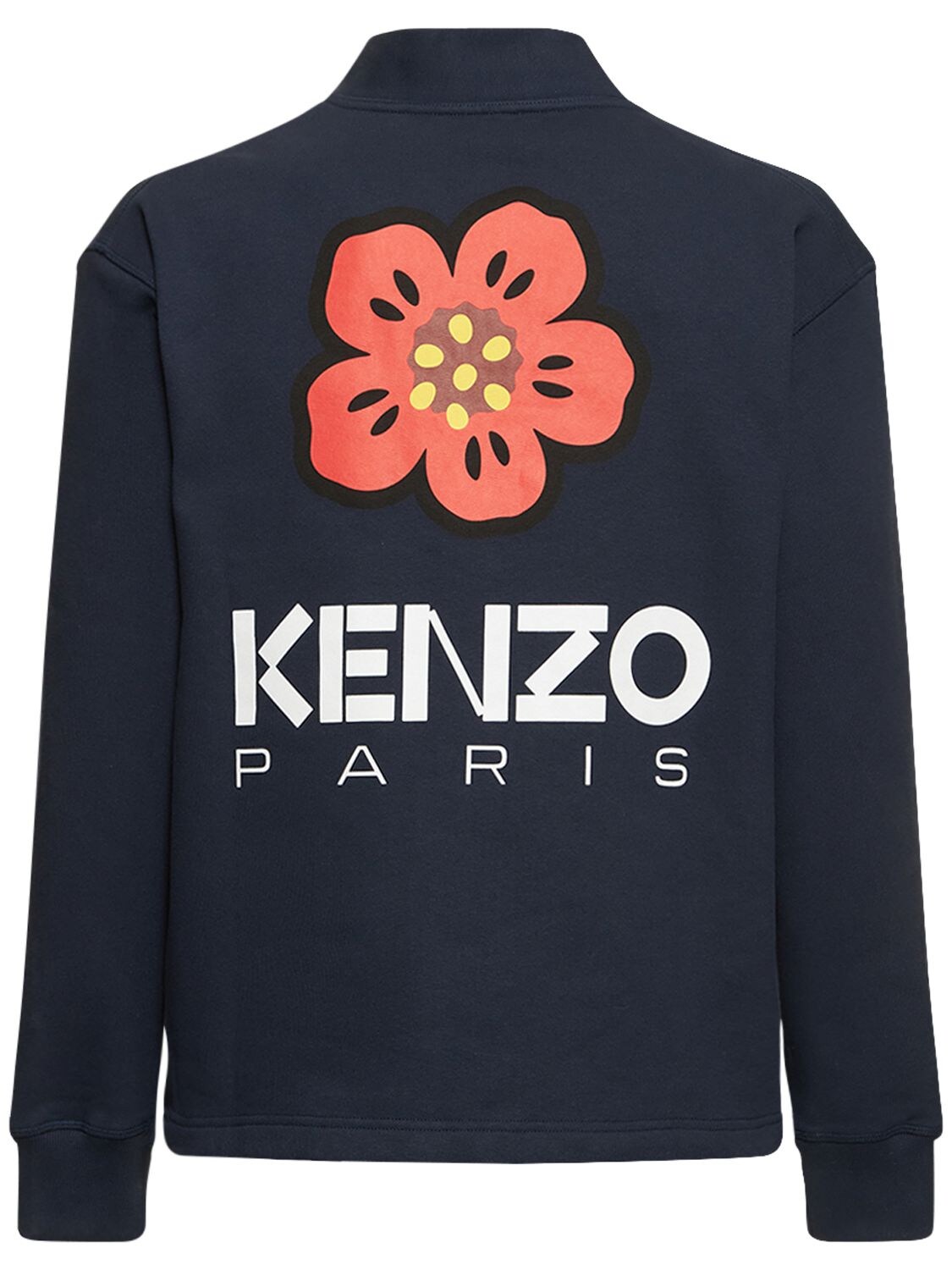 KENZO PARIS Boke Logo Cotton Molleton Cardigan