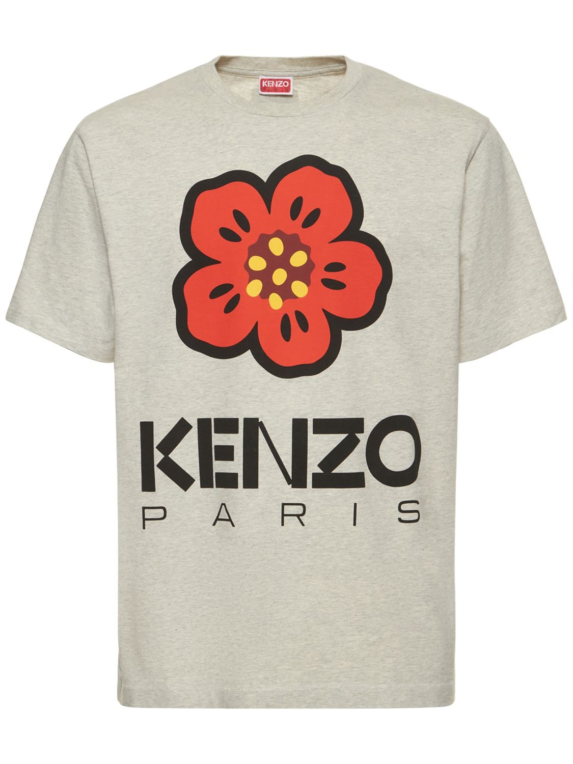 Kenzo Boke Print Jersey T-shirt In Light Grey