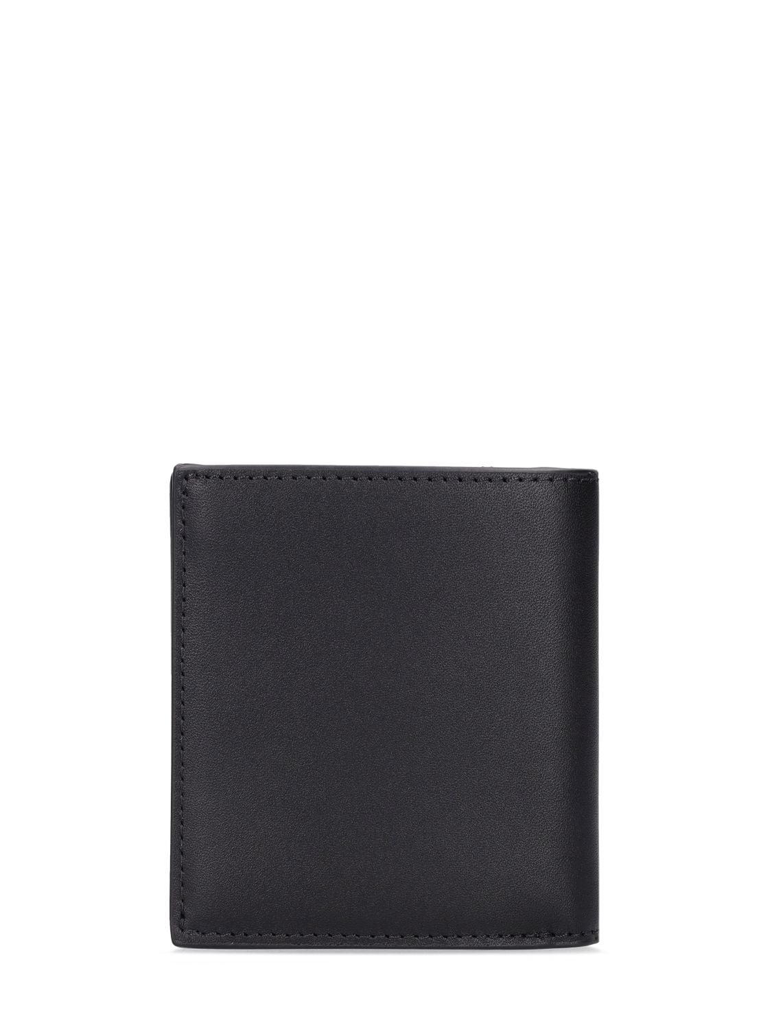 Shop Kenzo Boke Print Leather Mini Fold Wallet In Black