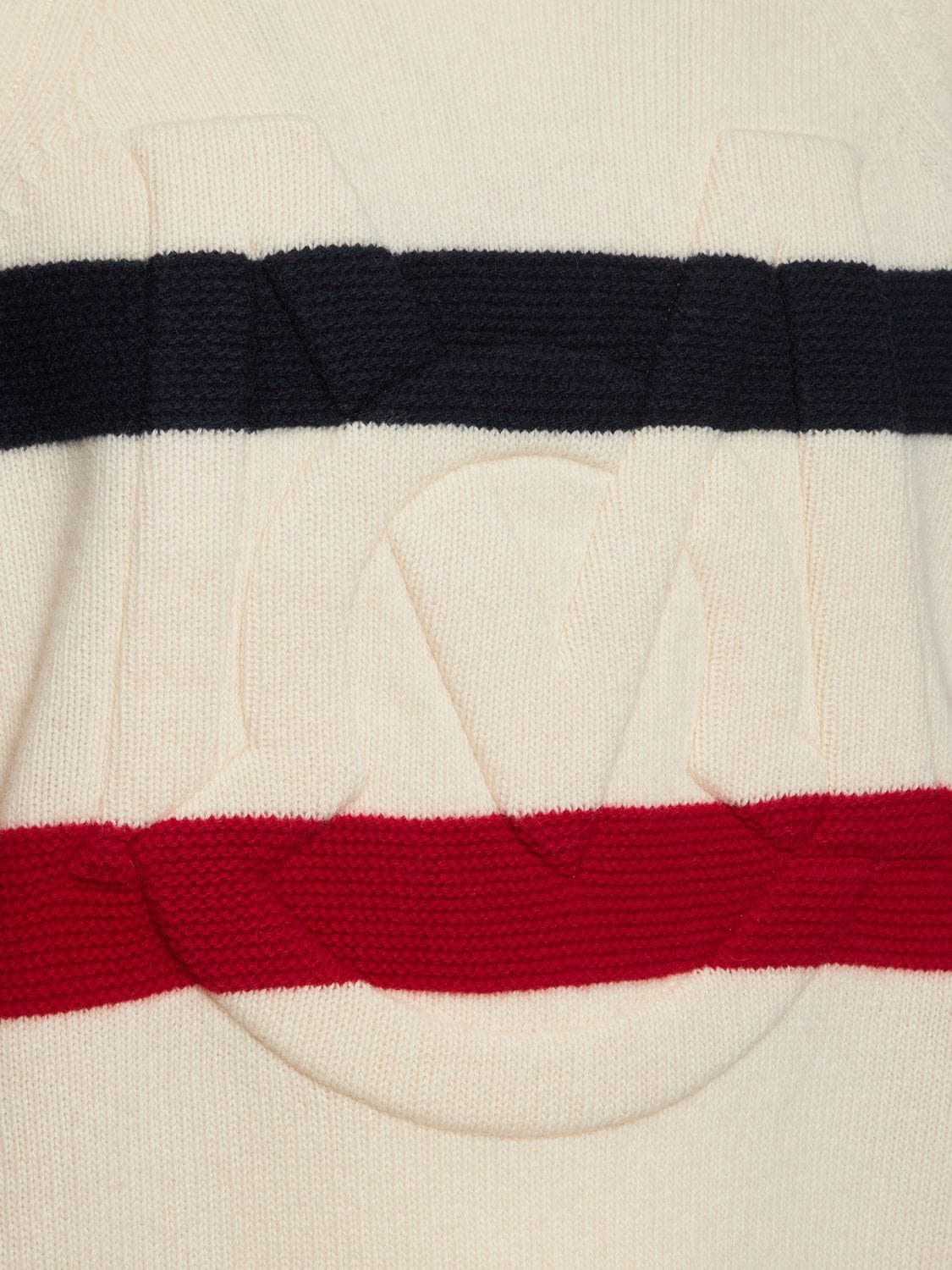 Moncler Monogram Logo Crewneck Virgin Wool & Cashmere Sweater