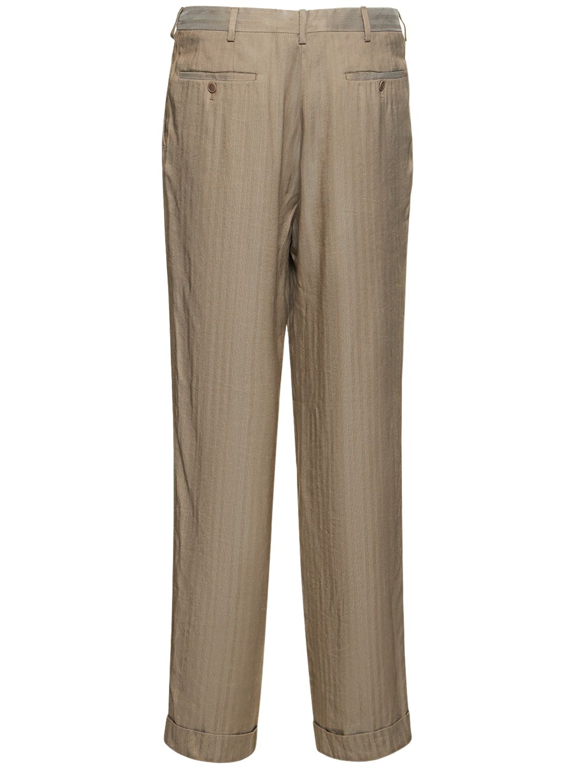 Shop Giorgio Armani Heritage Viscose Blend Suit In Beige