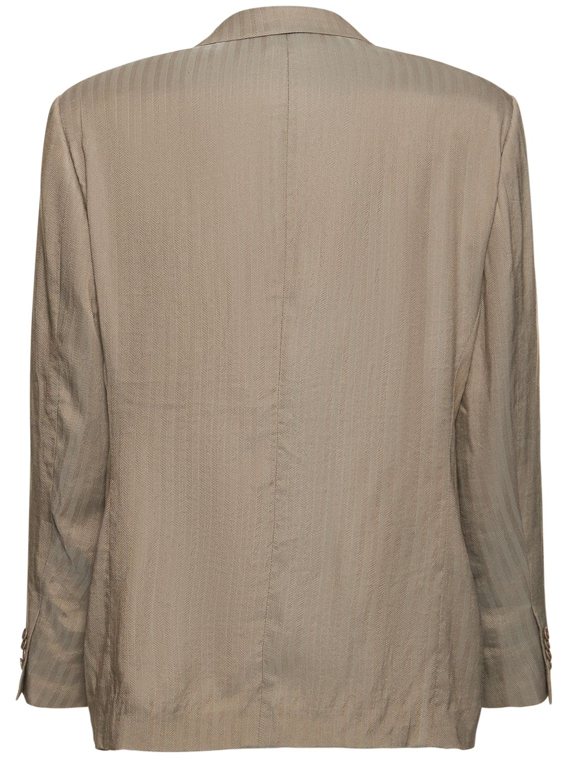 Shop Giorgio Armani Heritage Viscose Blend Suit In Beige