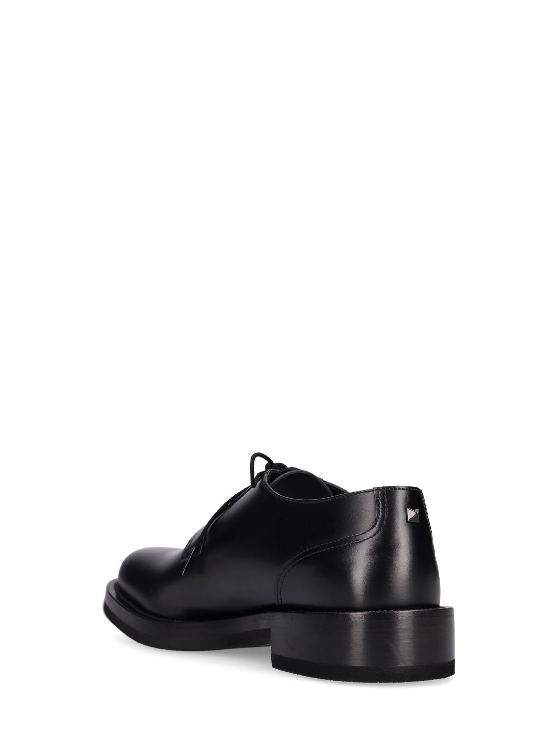 Shop Valentino Rockstud Cald Lace-up Shoes In Black