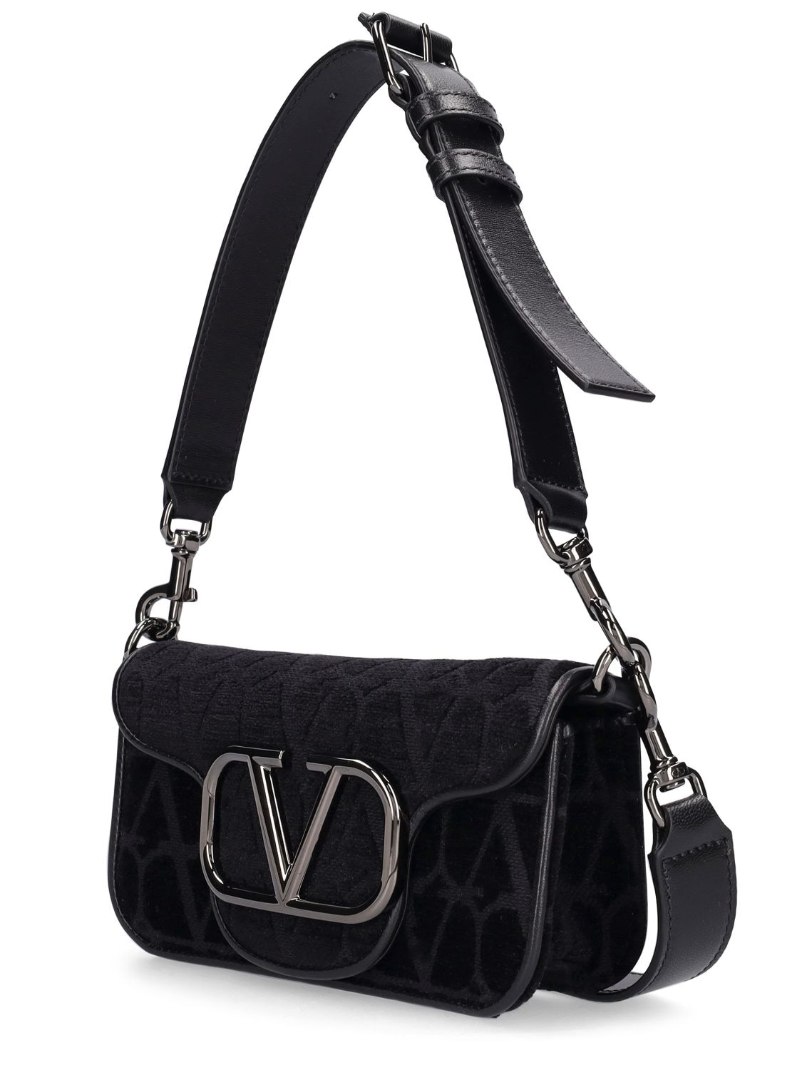 Shop Valentino Mini Toile Iconographe Shoulder Bag In Black