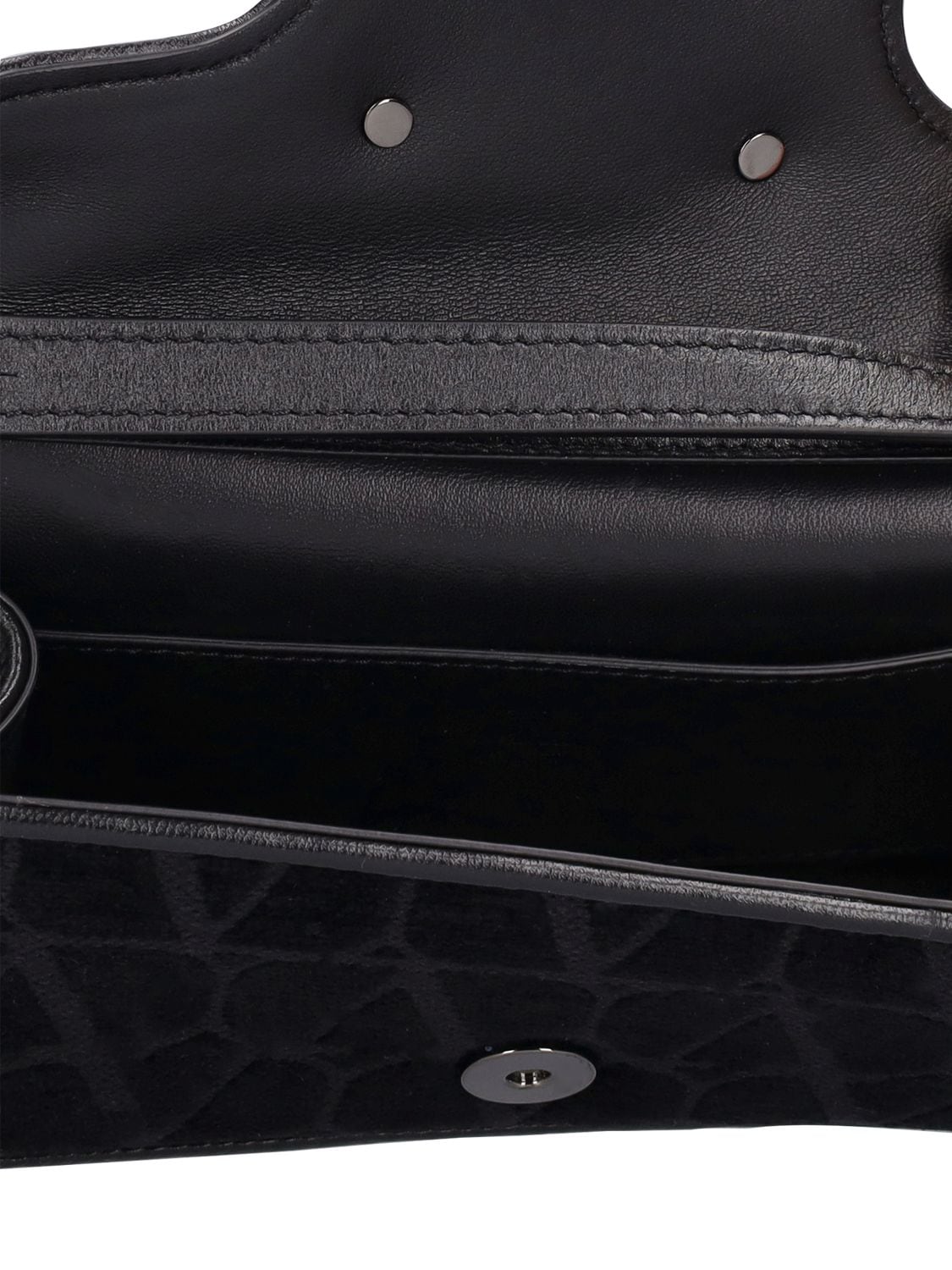 Shop Valentino Mini Toile Iconographe Shoulder Bag In Black