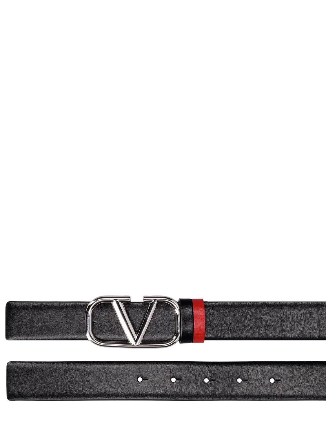 Vlogo Signature Calfskin Belt 30 Mm for Man in Black