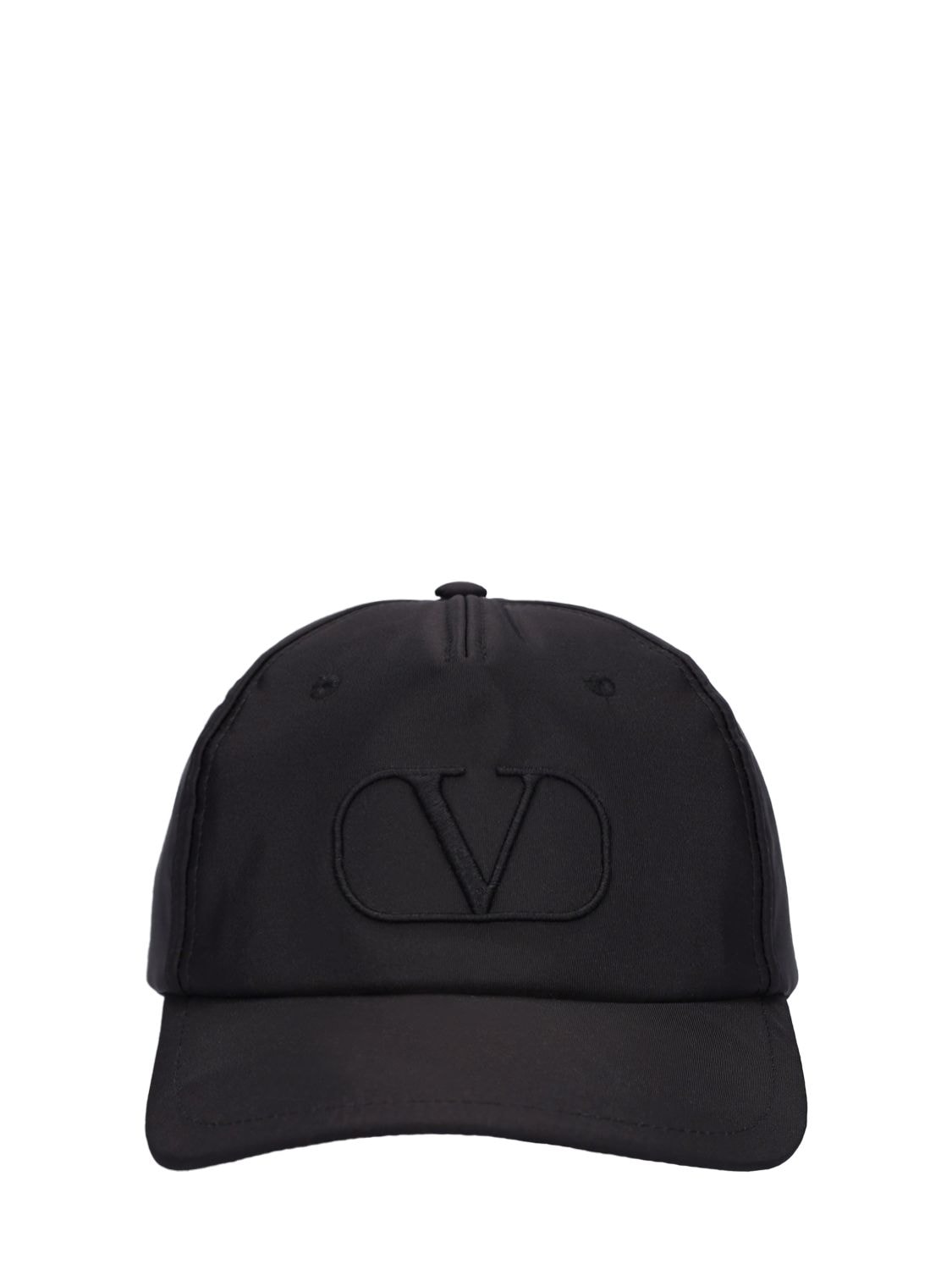 Valentino Garavani Vlogo Signature Baseball Hat In Black