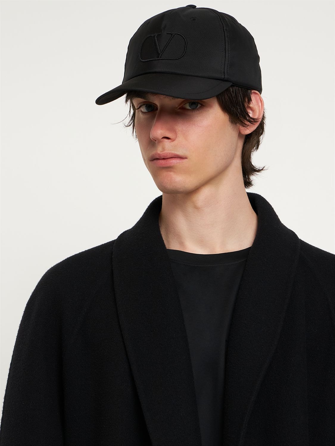Shop Valentino Vlogo Signature Baseball Hat In Black