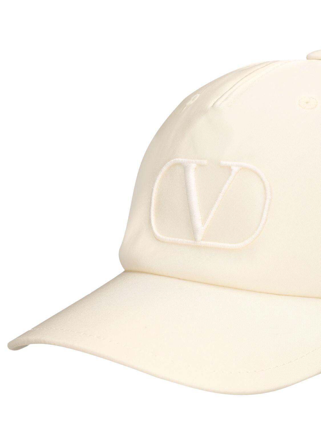 Shop Valentino Vlogo Signature Baseball Hat In Ivory