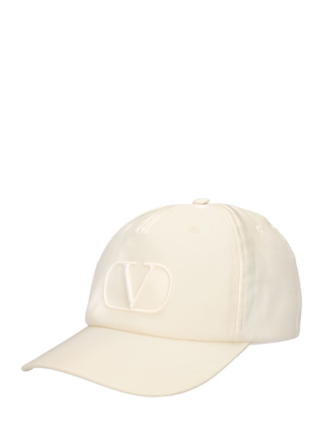 Shop Valentino Vlogo Signature Baseball Hat In Ivory