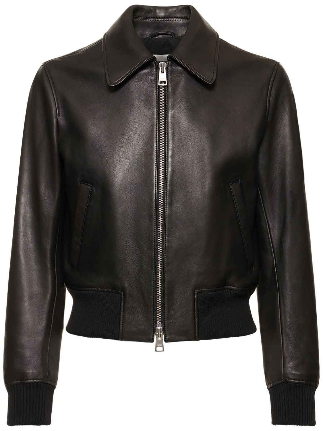 Smooth Leather Zipped Jacket – MEN > CLOTHING > JACKETS
