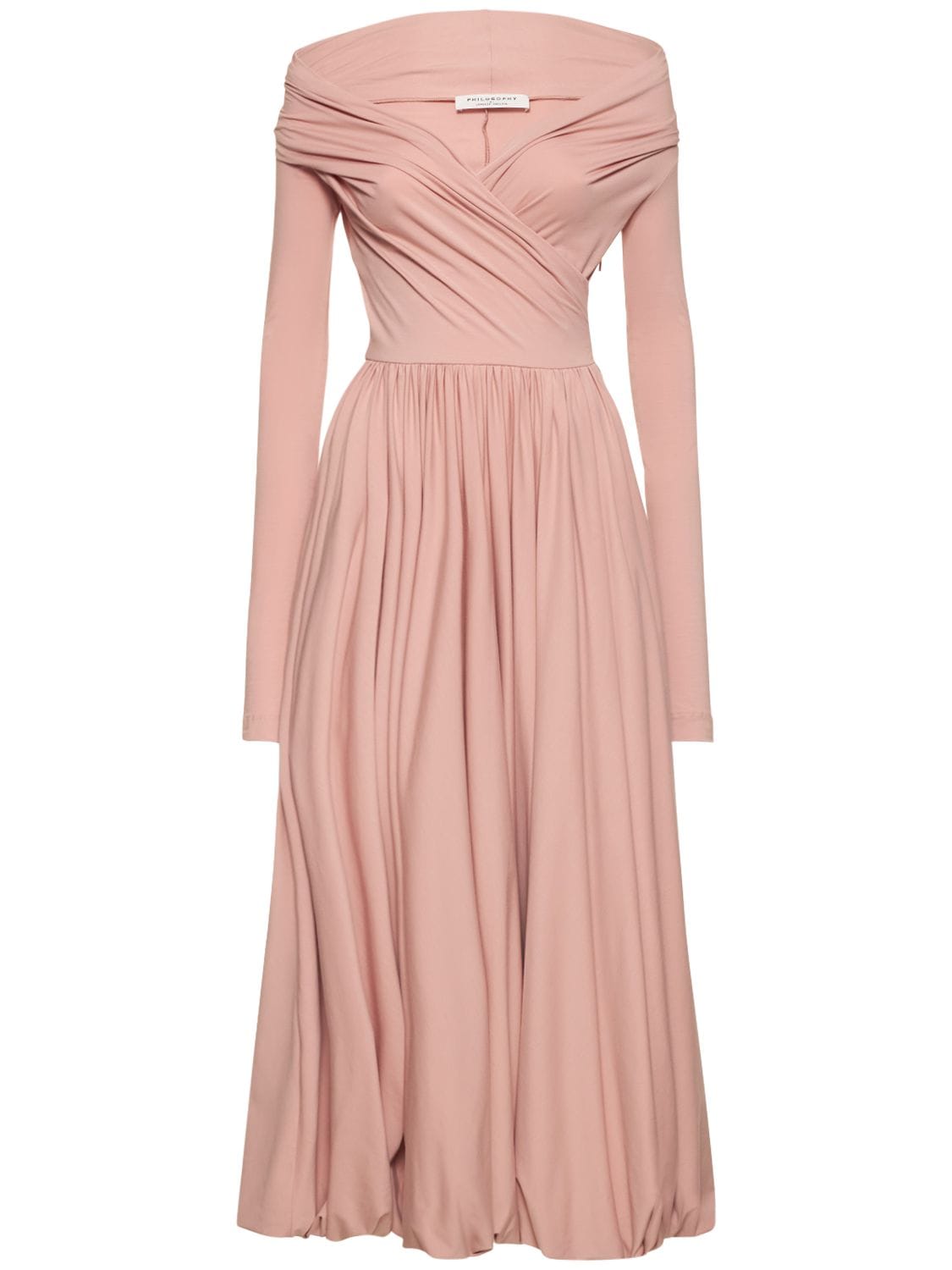 Stretch Cotton Jersey Midi Dress – WOMEN > CLOTHING > DRESSES