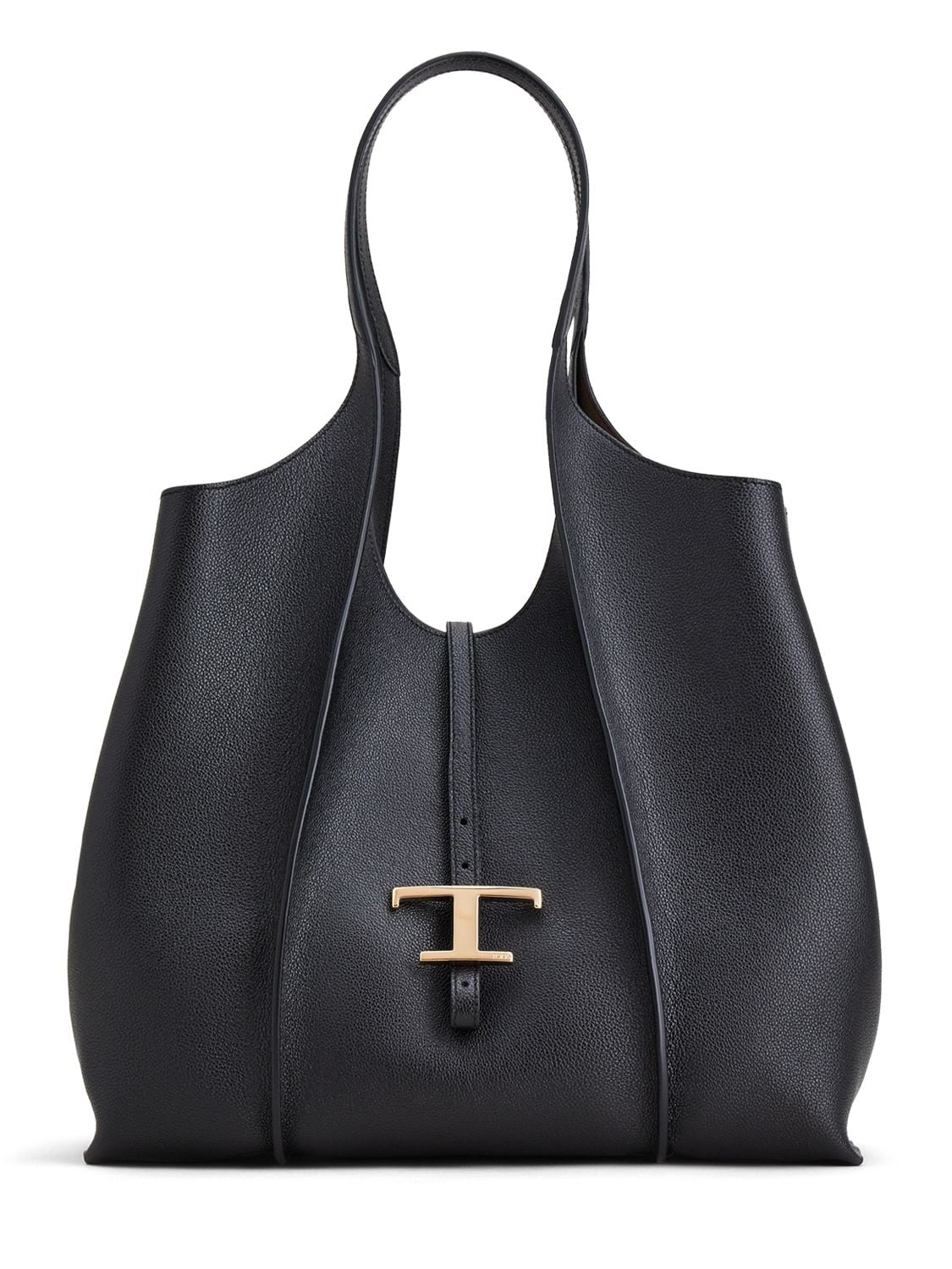 Tod's Shopping T Medium Leather Tote Bag In Black
