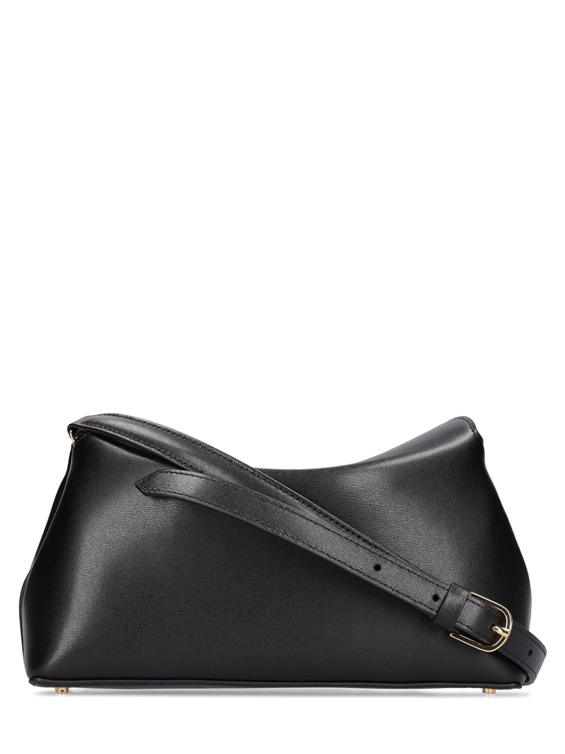 Shop Totême T-lock Pebble Leather Top Handle Bag In Black