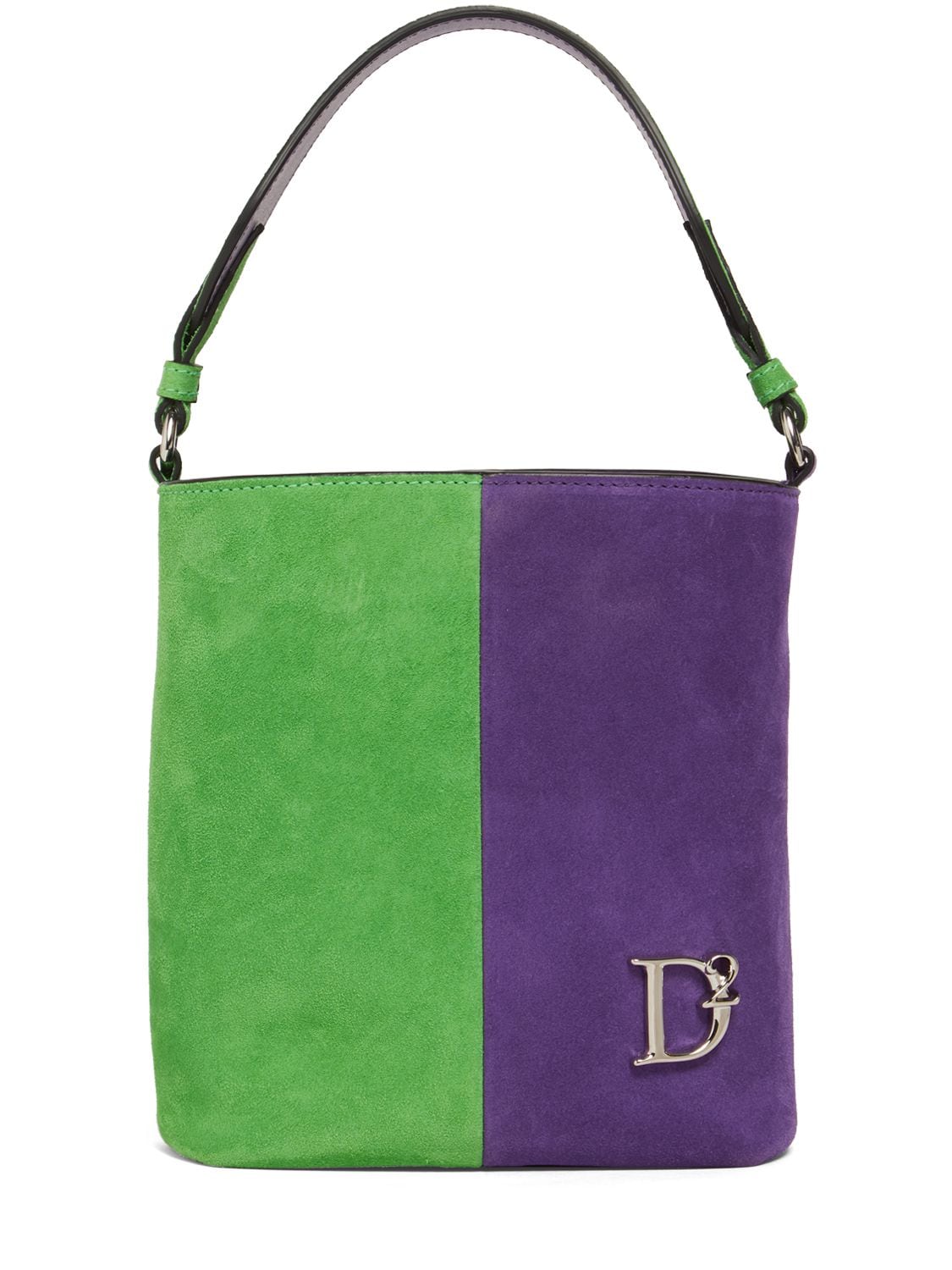 Dsquared2 Small Crosta Top Handle Bag In Green,purple